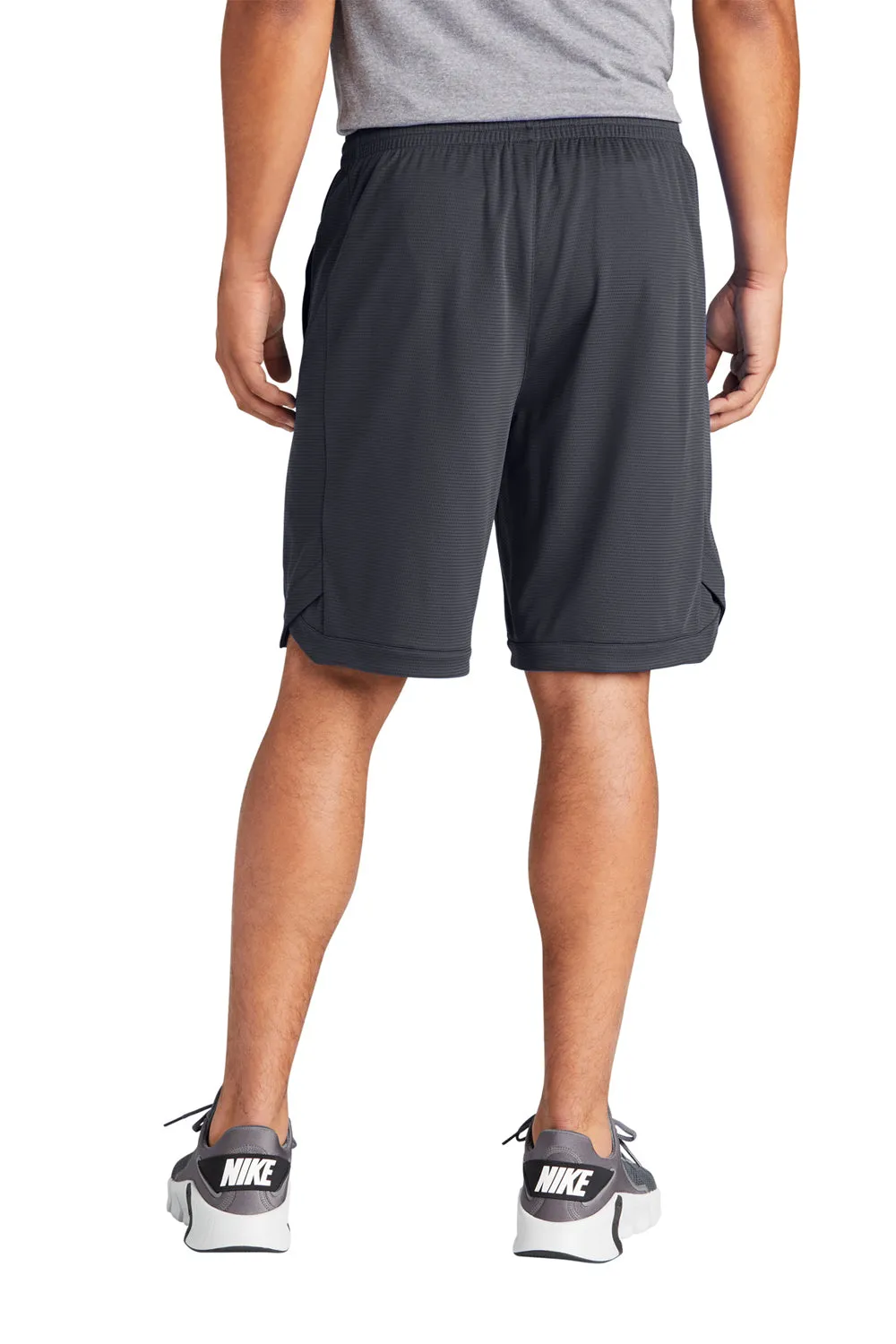 Sport-Tek Mens Position PosiCharge Shorts w/ Pockets - Graphite Grey