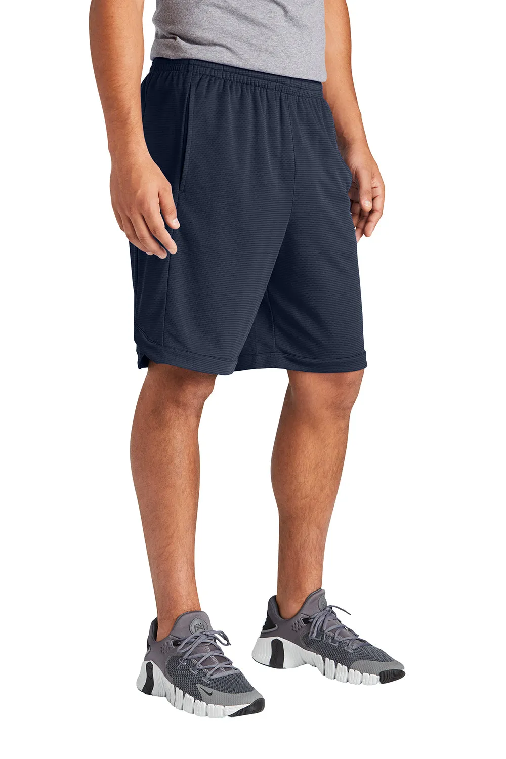 Sport-Tek Mens Position PosiCharge Shorts w/ Pockets - True Navy Blue