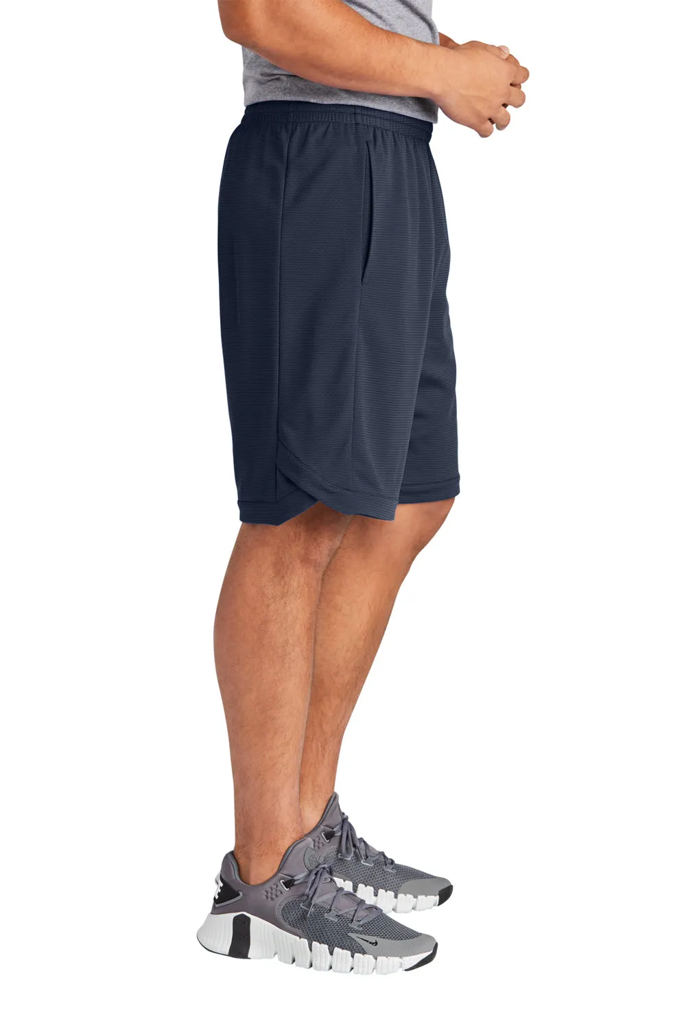 Sport-Tek Mens Position PosiCharge Shorts w/ Pockets - True Navy Blue