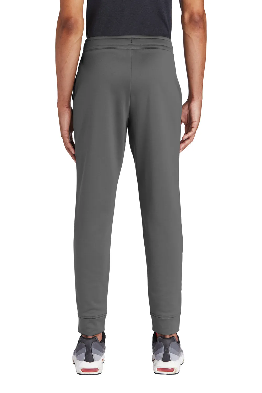 Sport-Tek Mens Sport Wick Moisture Wicking Fleece Jogger Sweatpants w/ Pockets - Dark Smoke Grey
