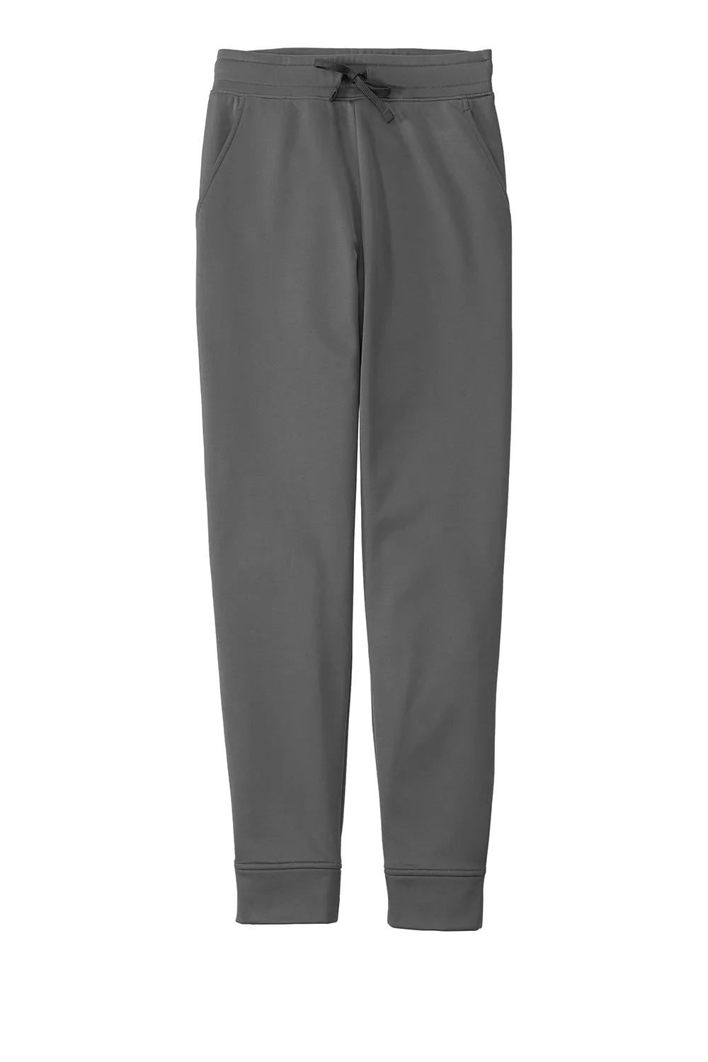 Sport-Tek Mens Sport Wick Moisture Wicking Fleece Jogger Sweatpants w/ Pockets - Dark Smoke Grey
