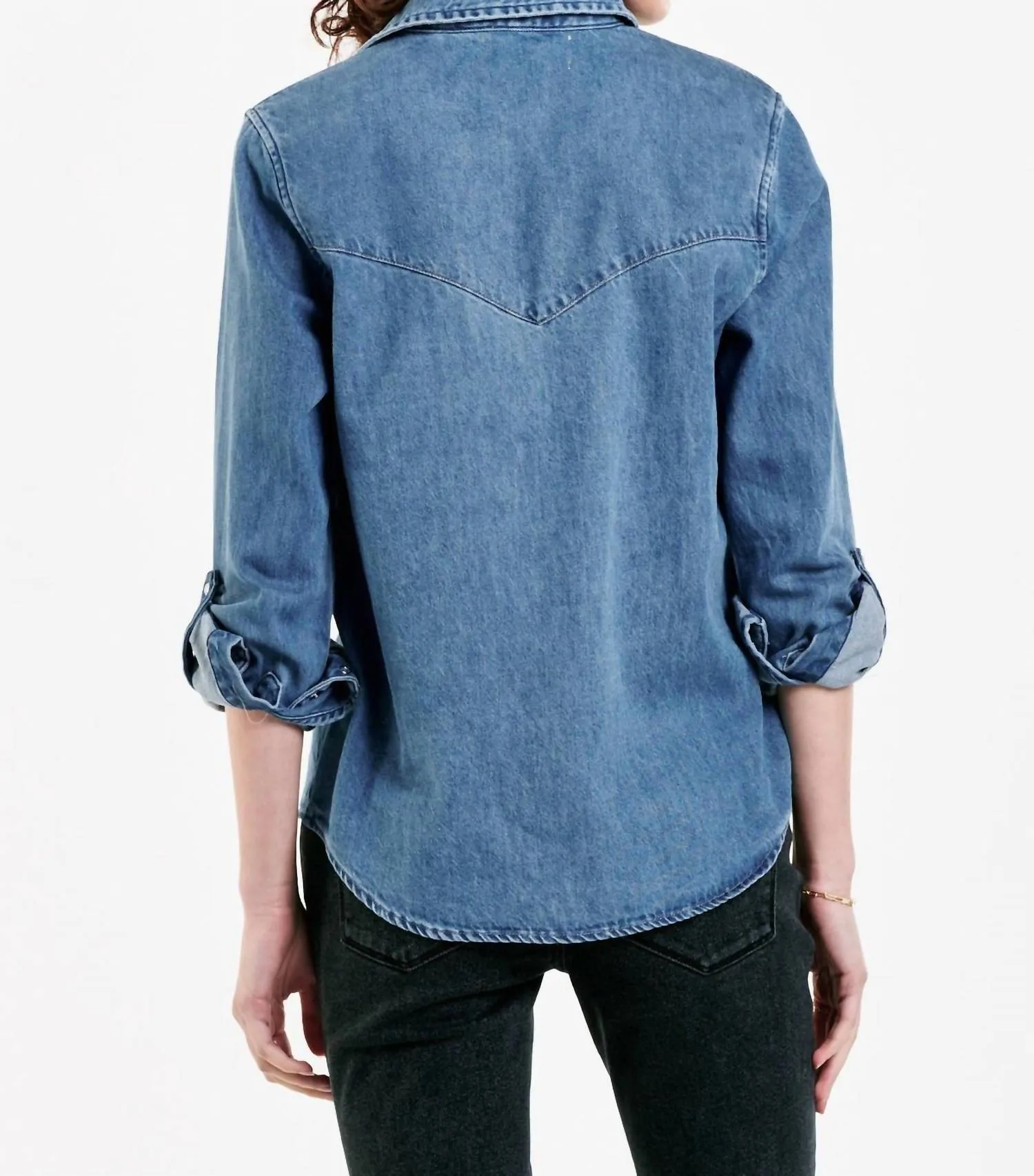 Star Western Denim Shirt In Blue