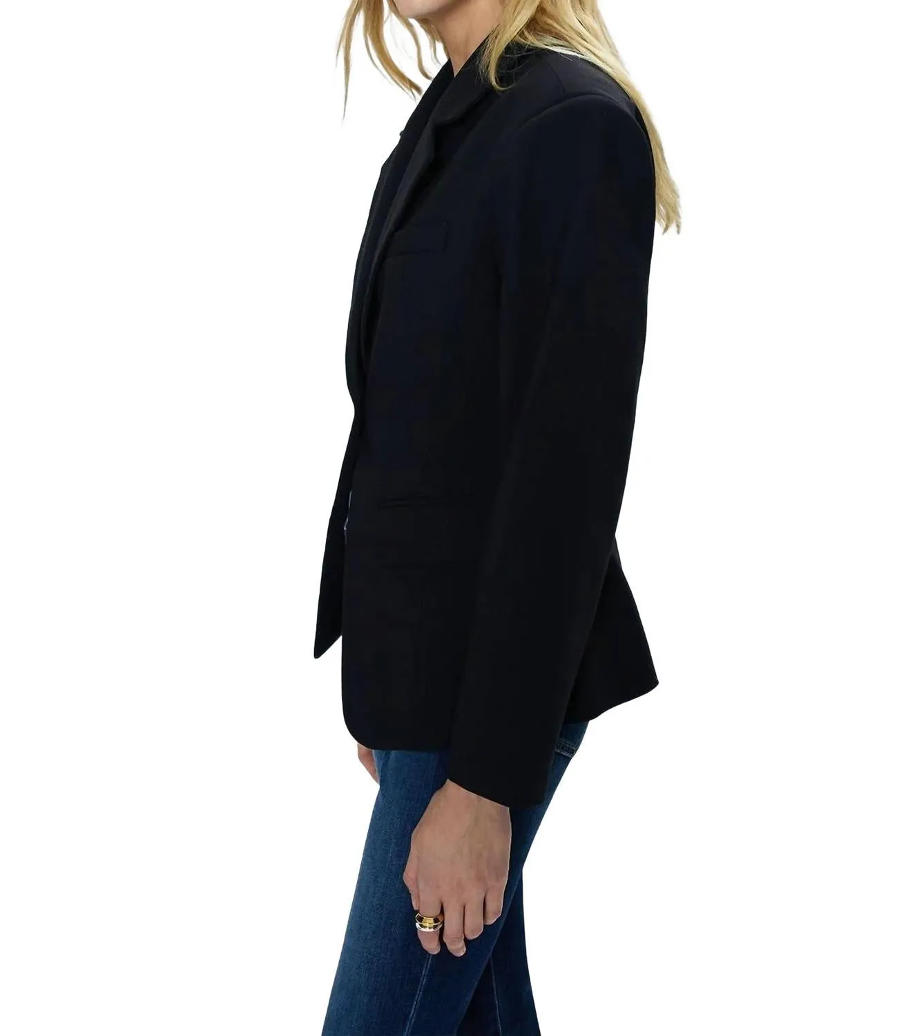 Stassi Cinched Waist Blazer In Black