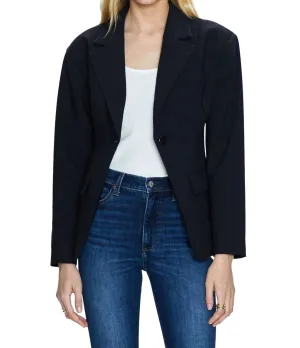 Stassi Cinched Waist Blazer In Black