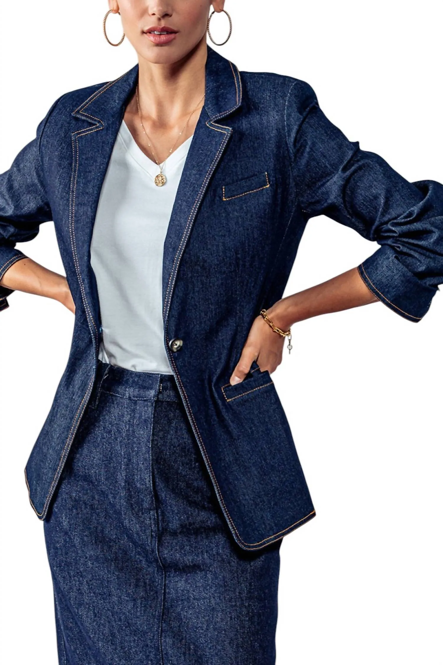 Stitch Denim Blazer