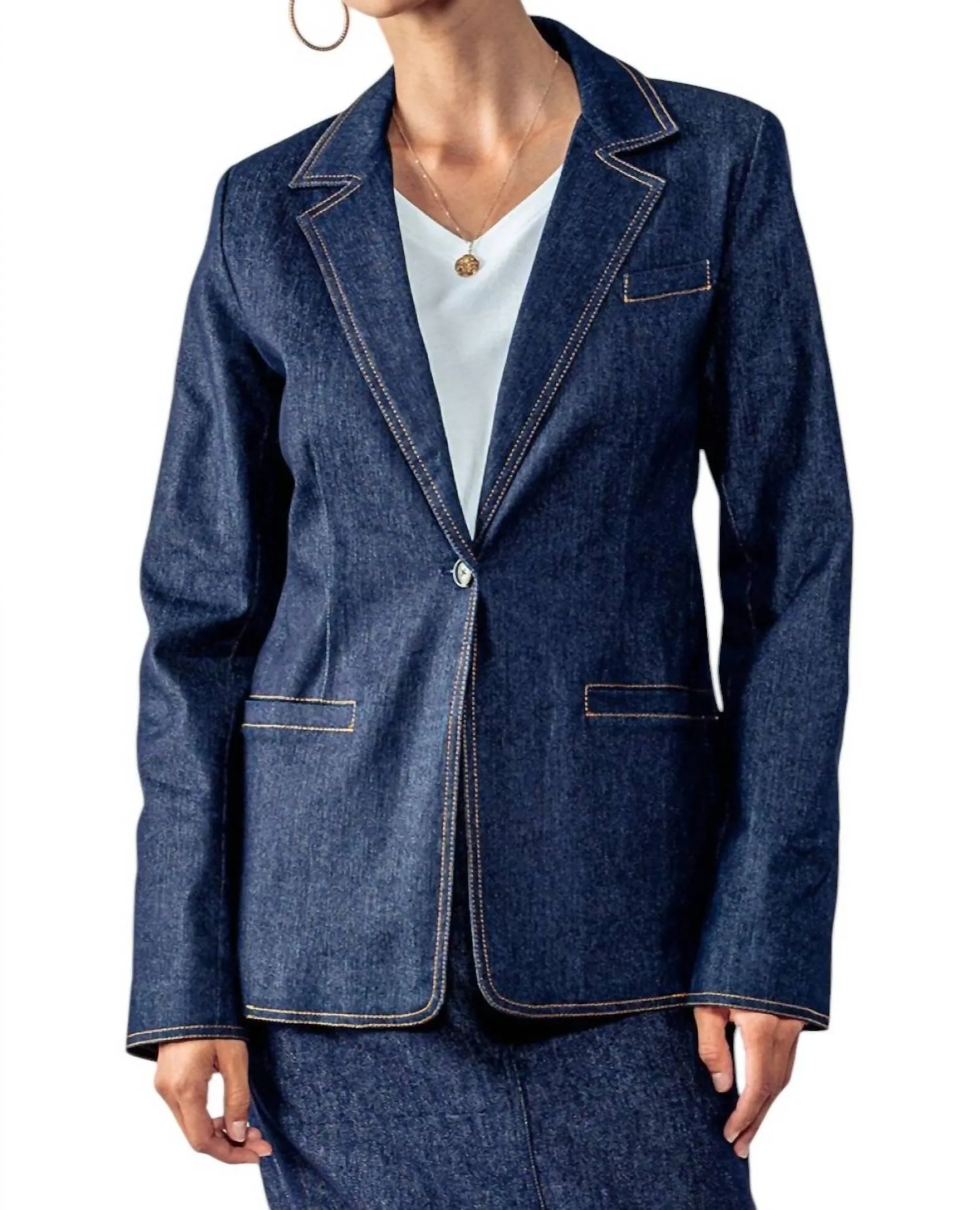 Stitch Denim Blazer