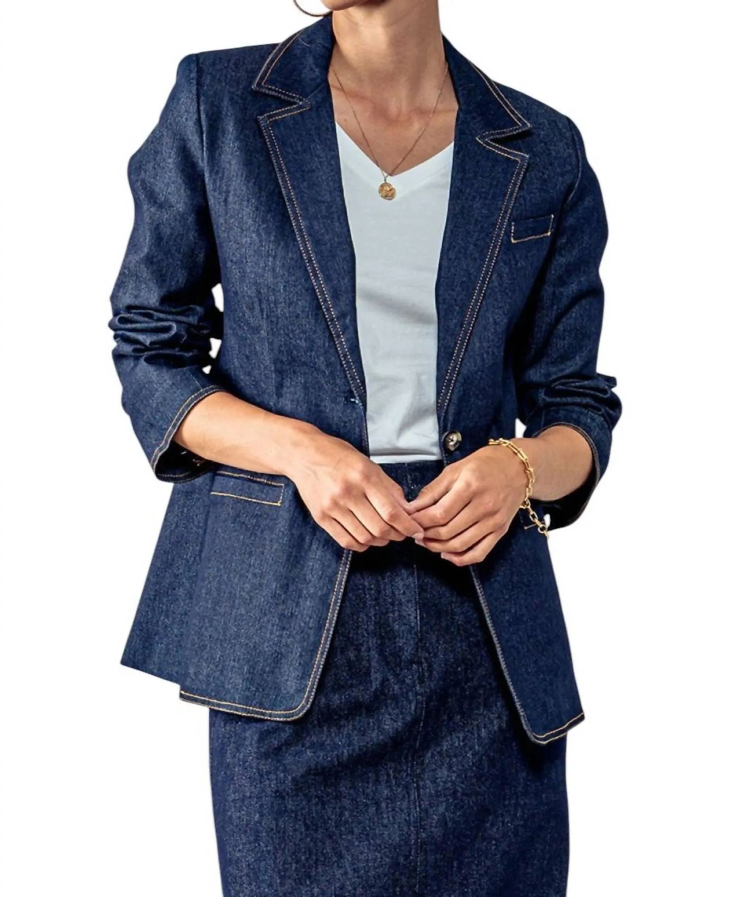 Stitch Denim Blazer