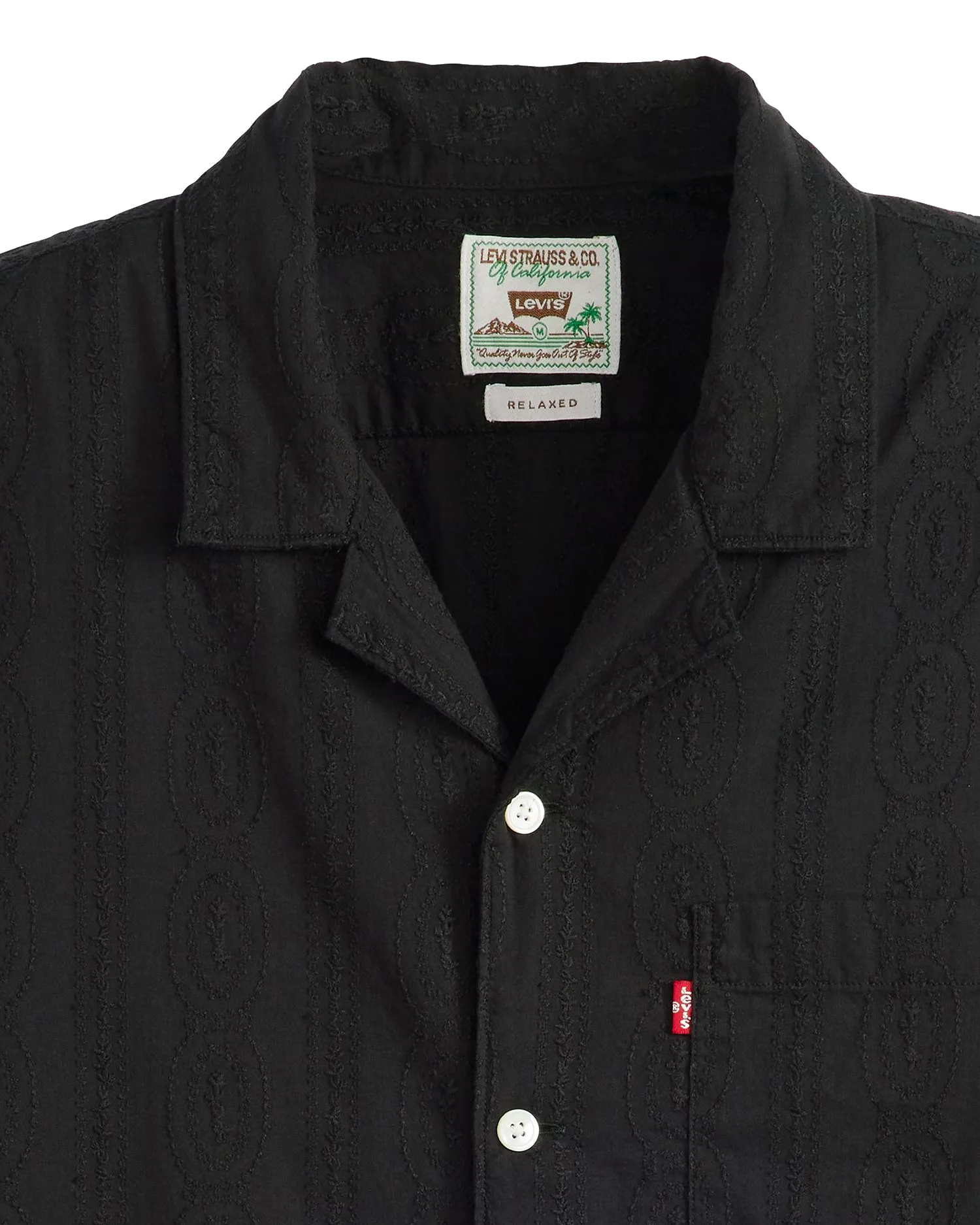 Sunset Camp Shirt in Jet Black