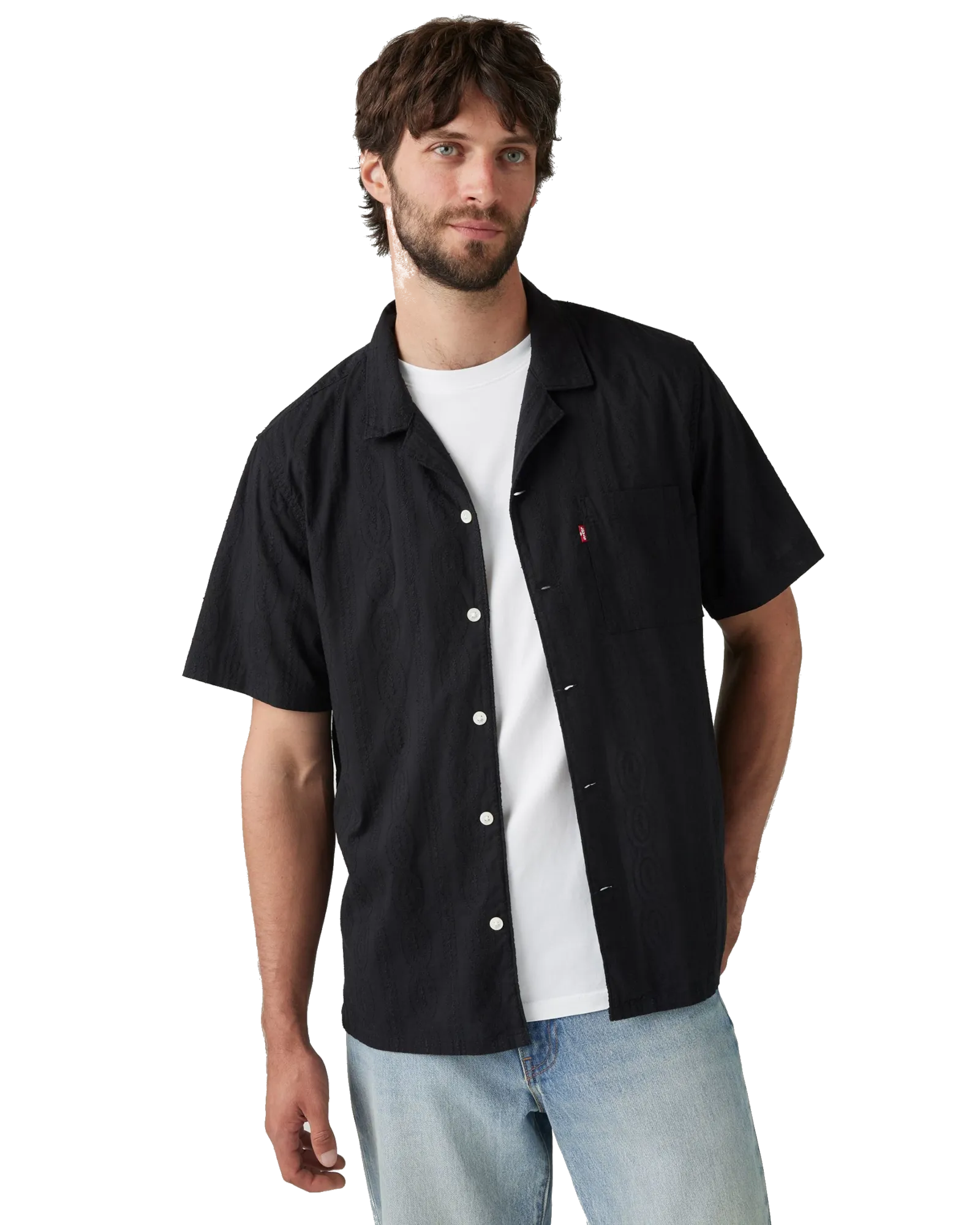 Sunset Camp Shirt in Jet Black