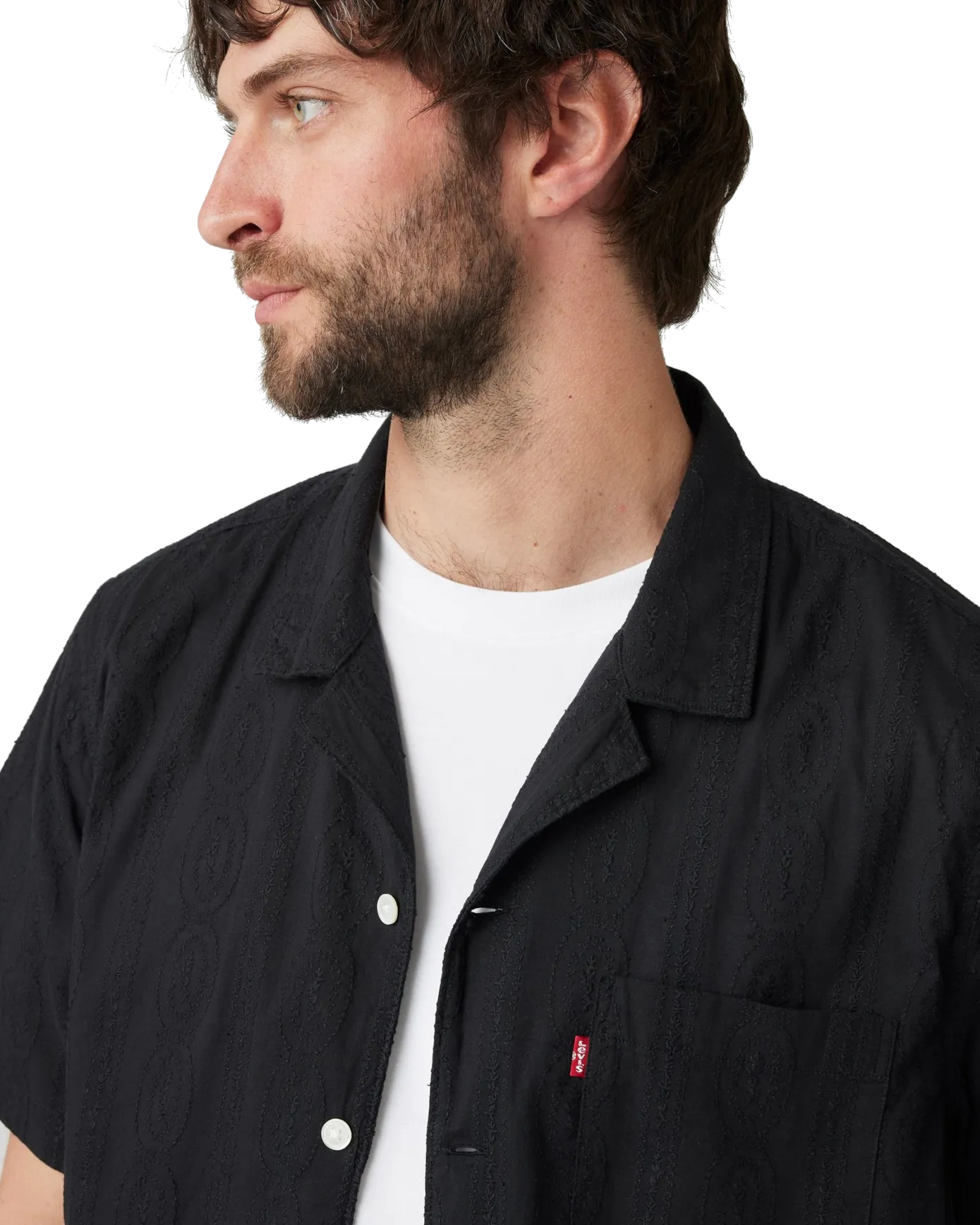 Sunset Camp Shirt in Jet Black
