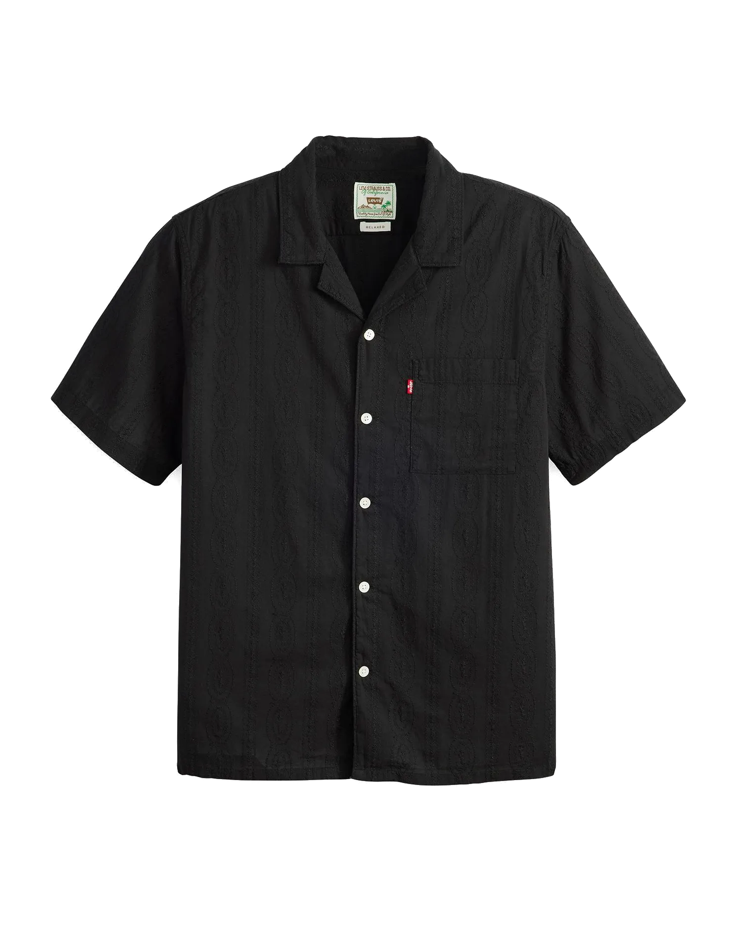 Sunset Camp Shirt in Jet Black