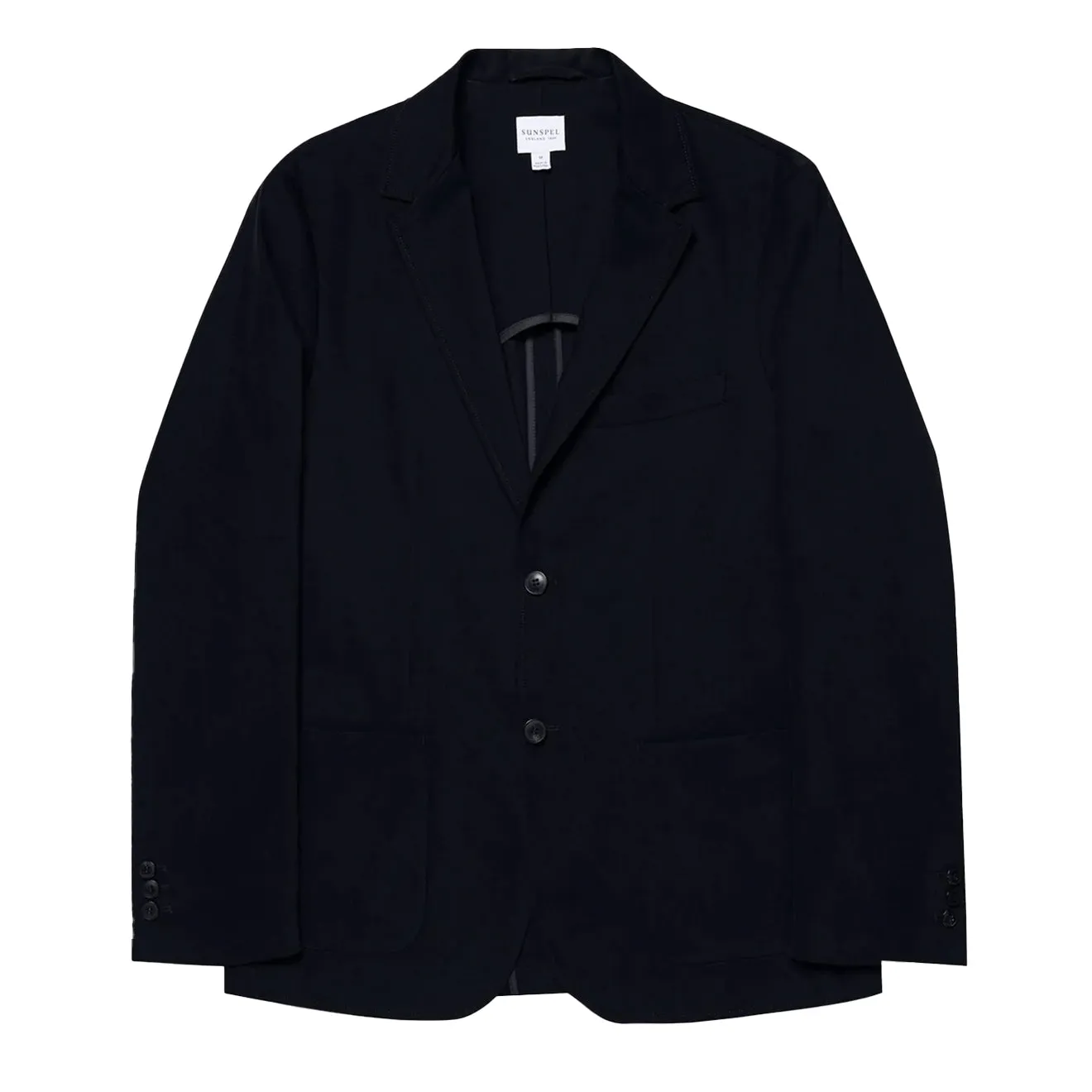 Sunspel Brushed Cotton Blazer Navy