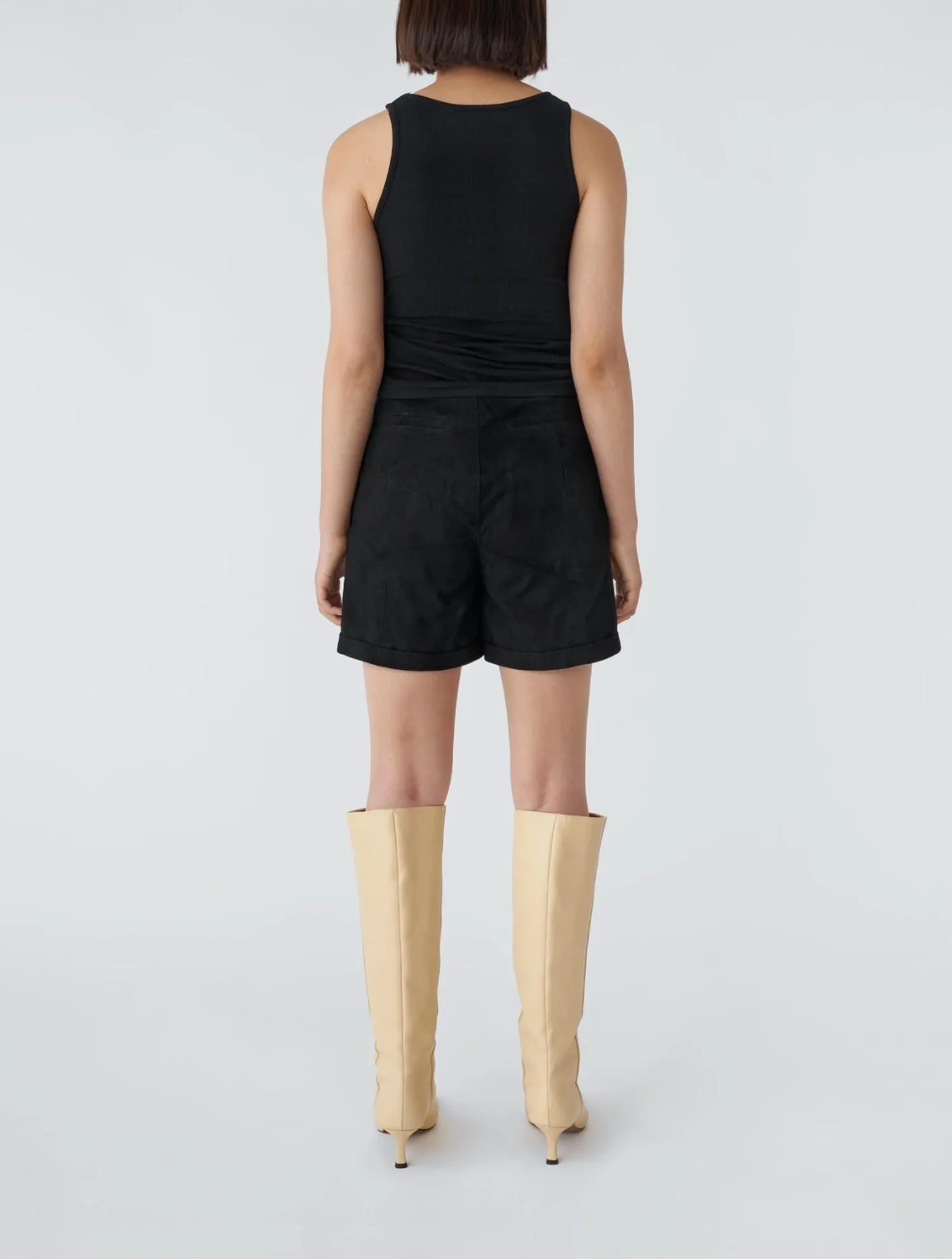 Suzy Suede Shorts In Black