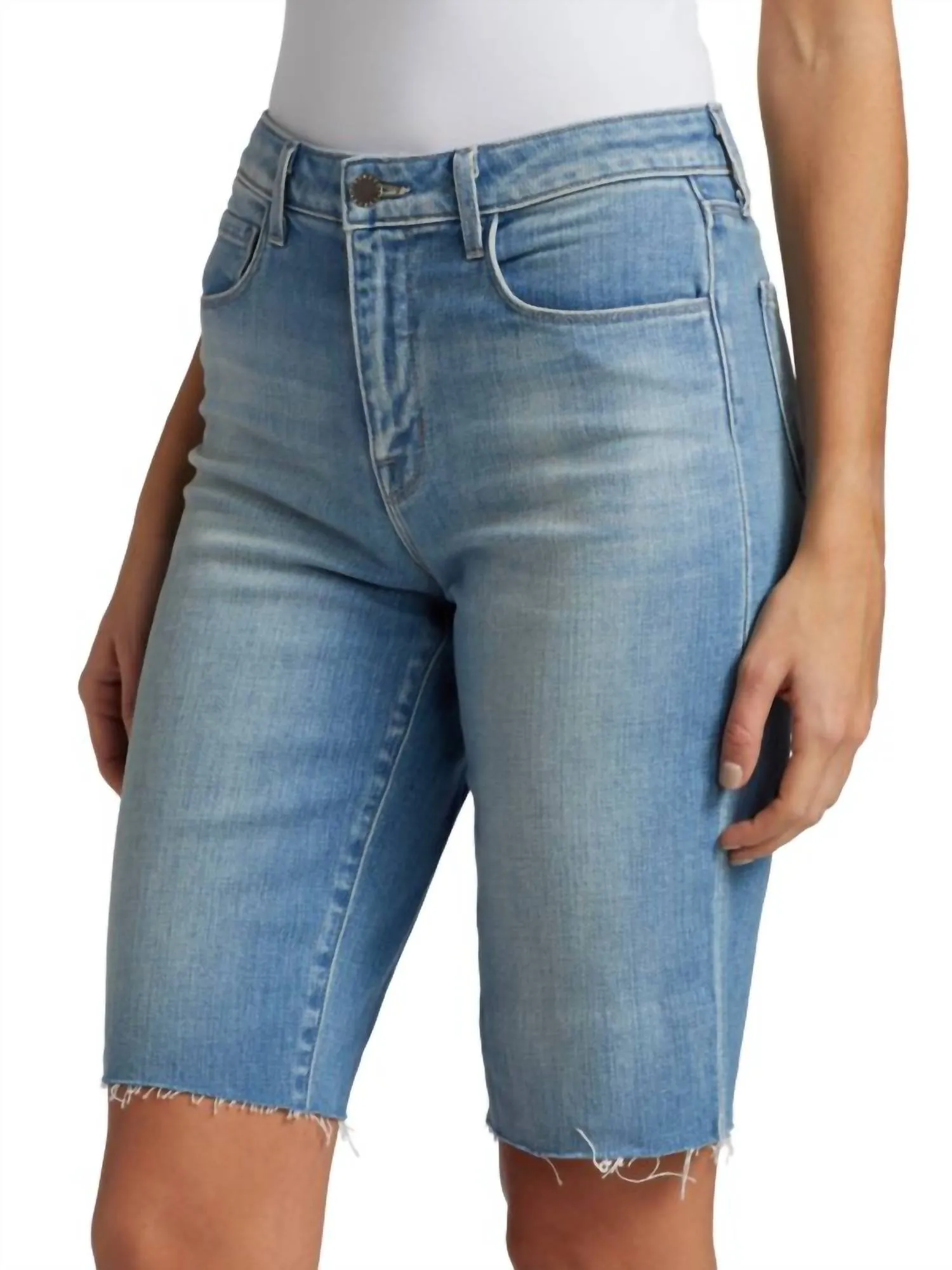 Taylor High Rise Jean Denim Shorts In Ashford