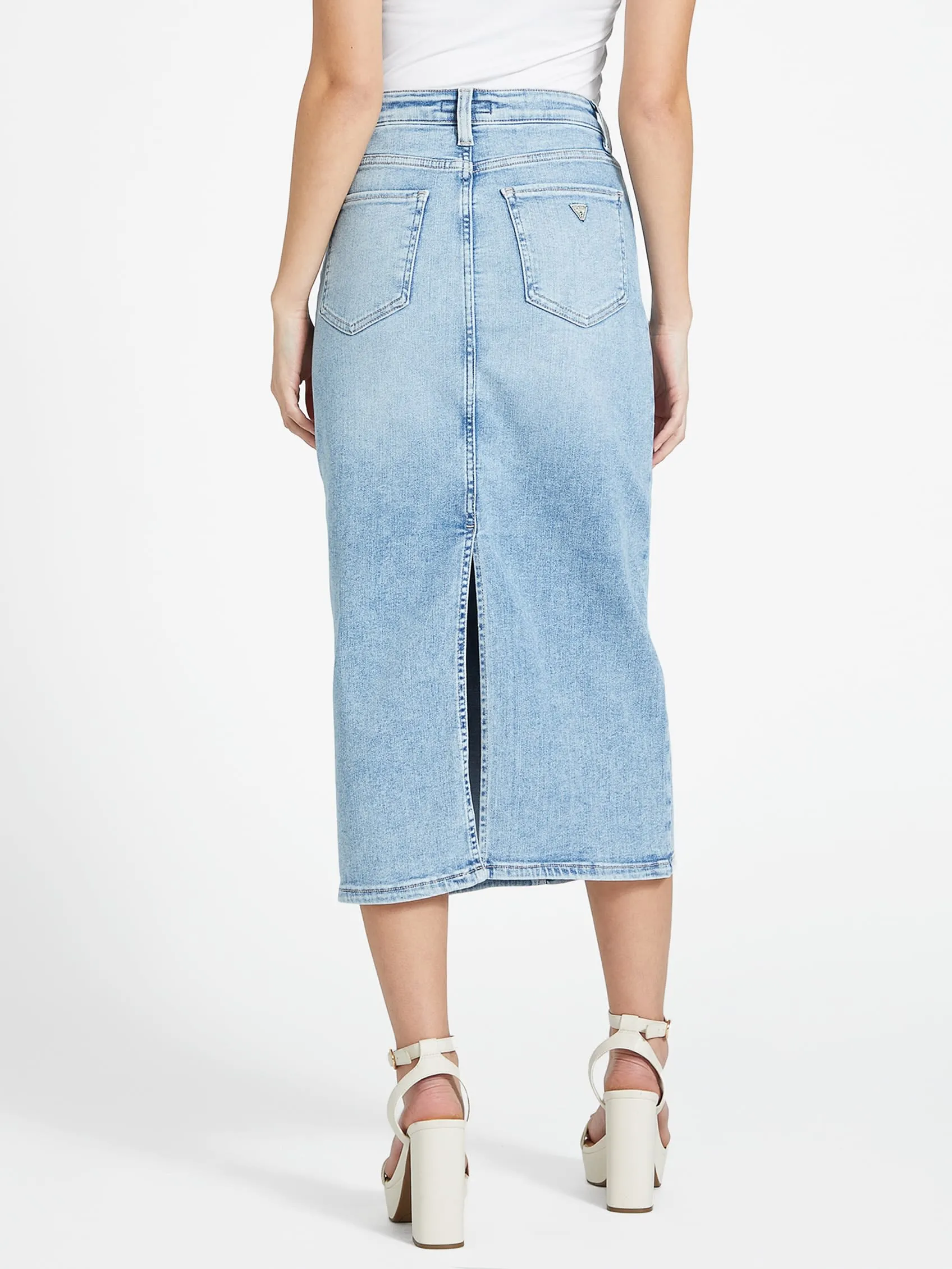 Tee Denim Midi Skirt