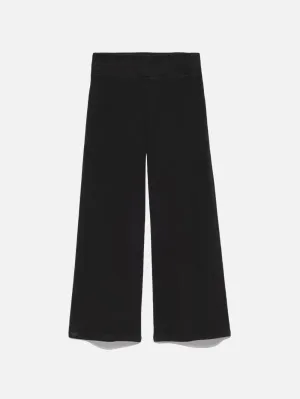 The Jetset Wide Crop -- Sheen Noir