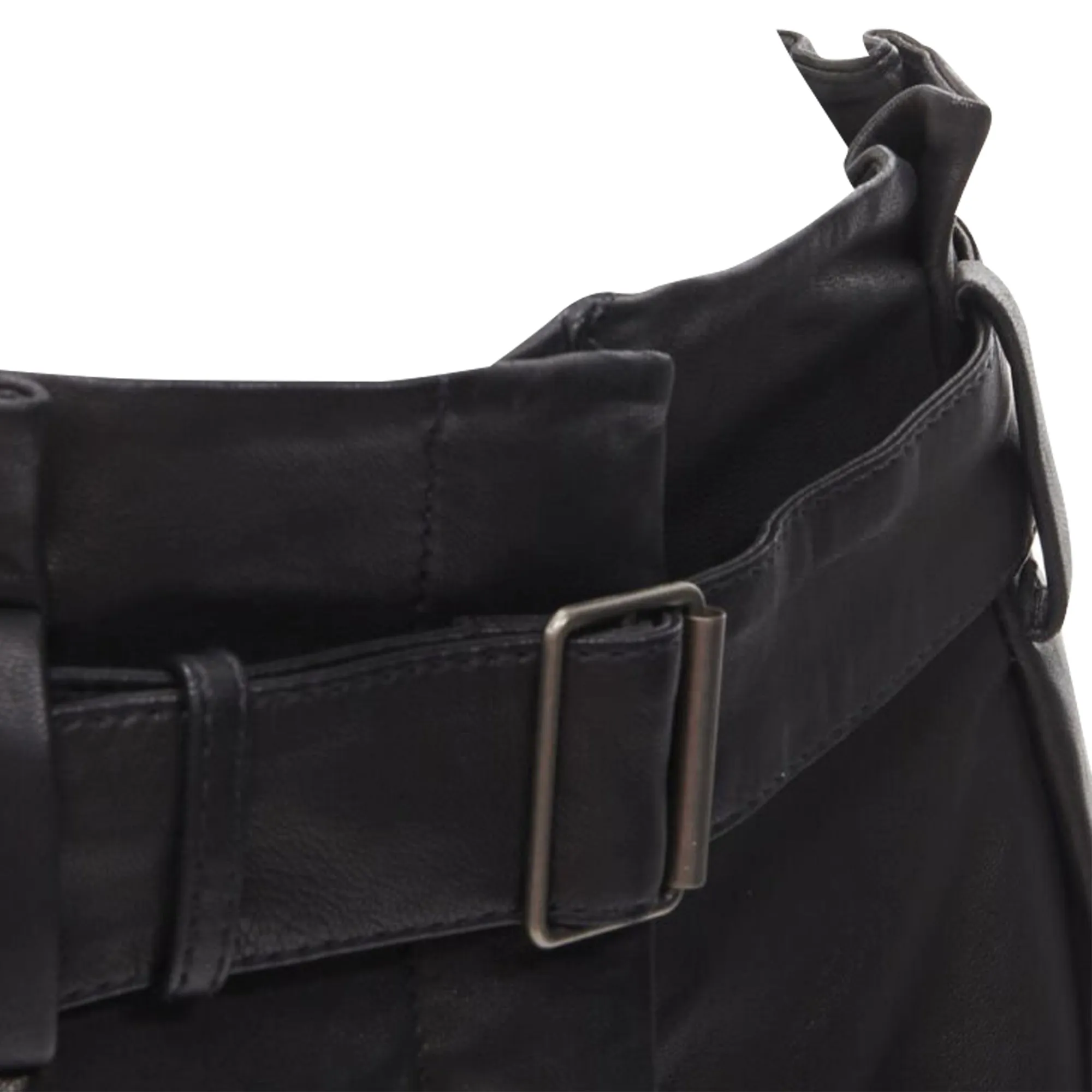 Theory leather belted paperbag cuffed shorts