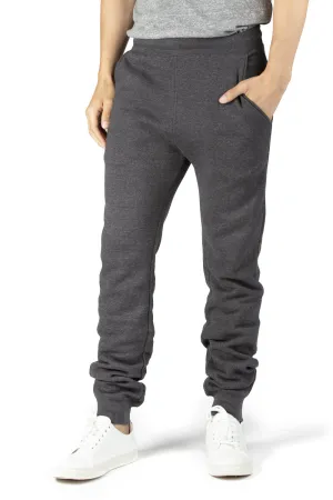 Threadfast Apparel Mens Ultimate Fleece Sweatpants w/ Pockets - Heather Charcoal Grey