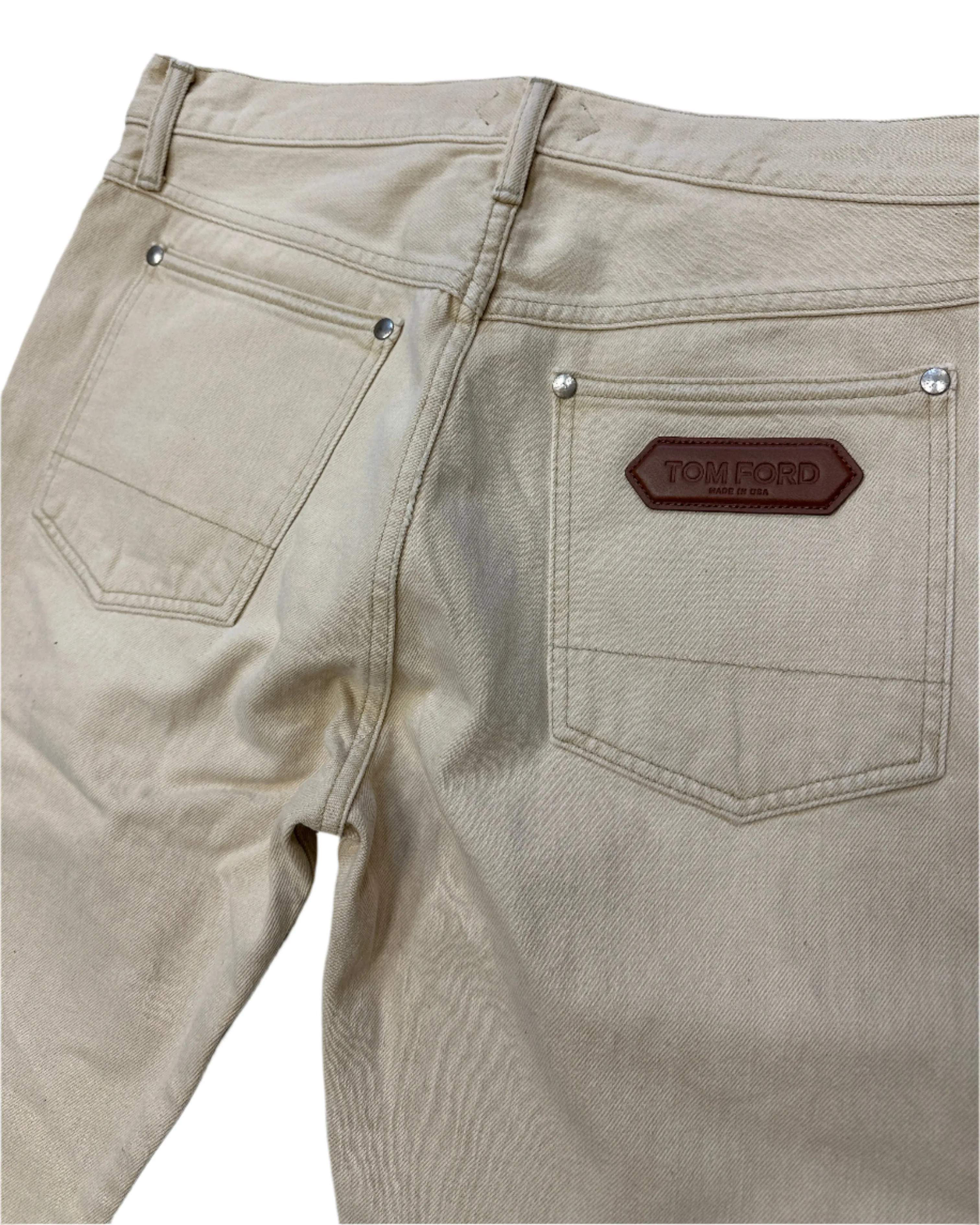 Tom Ford Mens Jeans In Beige