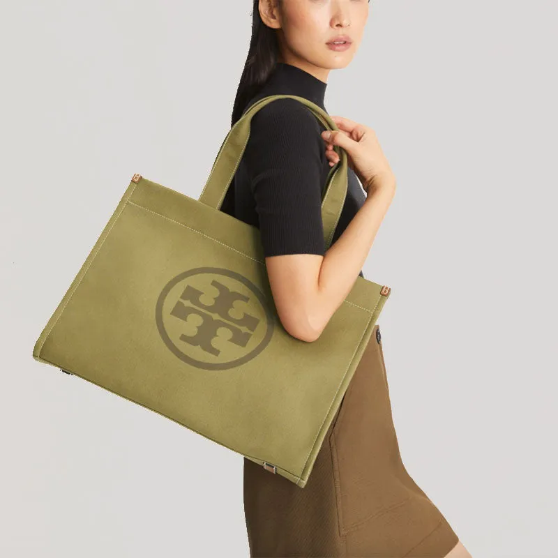 Tory Burch Bags TORY BURCH Ella Canvas Tote Dark Sage 148792