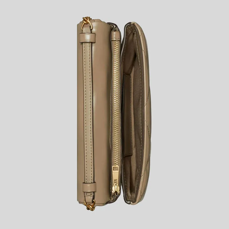 Tory Burch Bags TORY BURCH Kira Diamond Quilt Chain Wallet Taupe Oak 158624