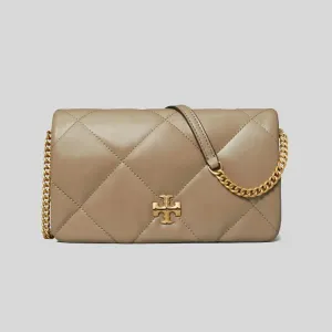Tory Burch Bags TORY BURCH Kira Diamond Quilt Chain Wallet Taupe Oak 158624