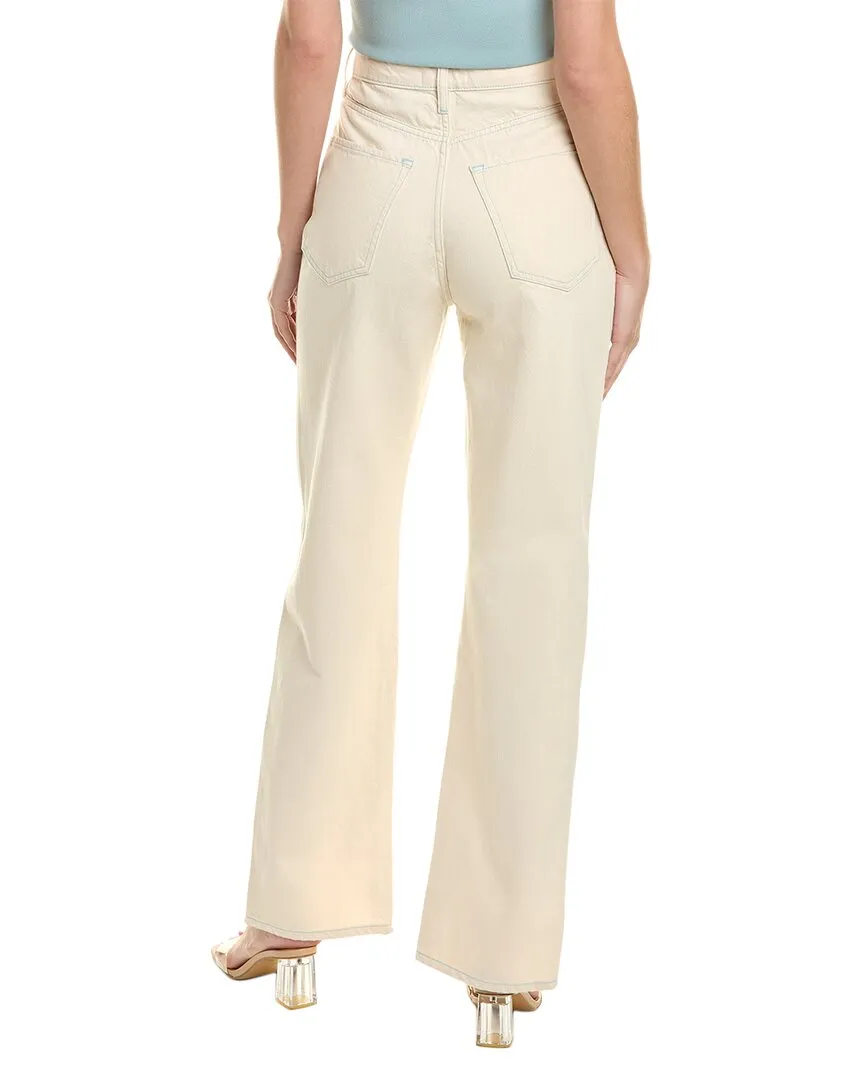 Triarchy Ms. Hart Petal Hem White High-Rise Straight Leg Jean