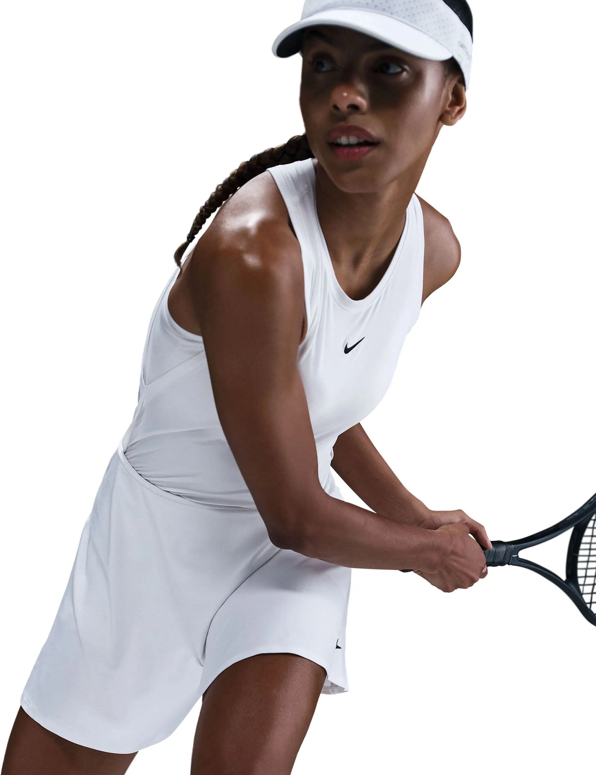 Victory Dri-FIT Flouncy Tennis Skirt - White/Black