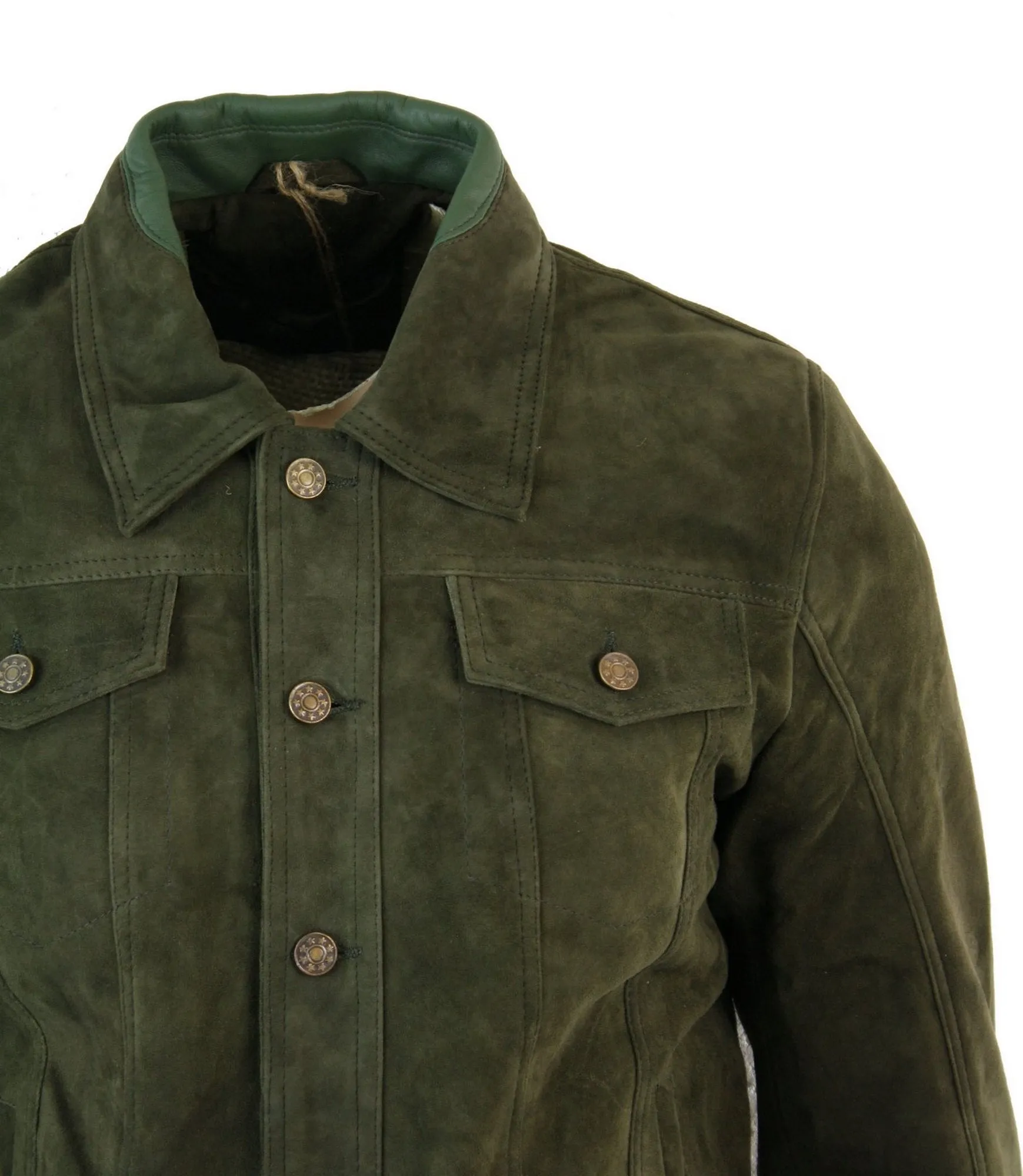 Vintage Denim Retro Suede Leather Jacket