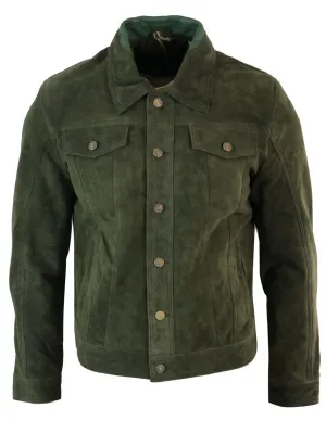Vintage Denim Retro Suede Leather Jacket
