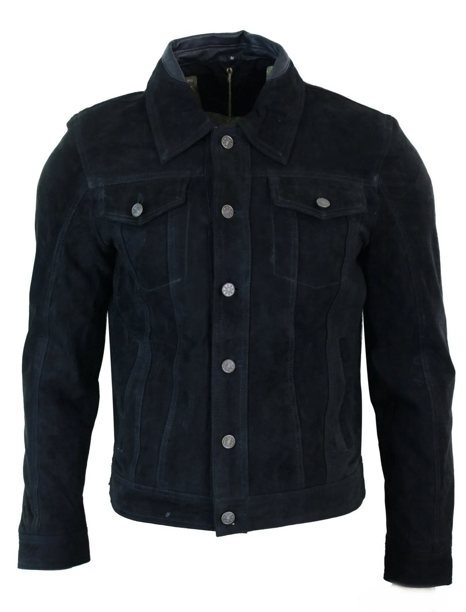 Vintage Denim Retro Suede Leather Jacket