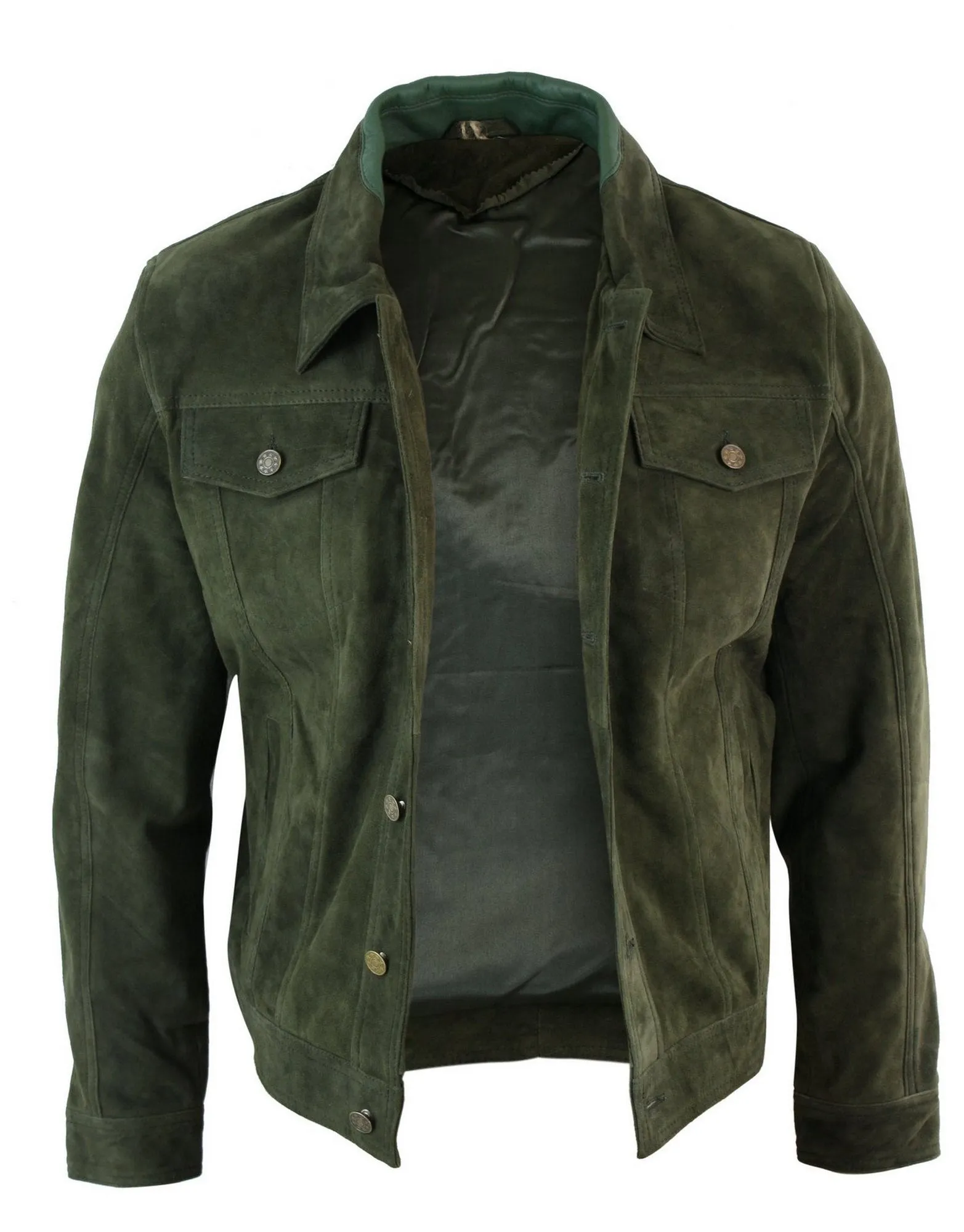 Vintage Denim Retro Suede Leather Jacket