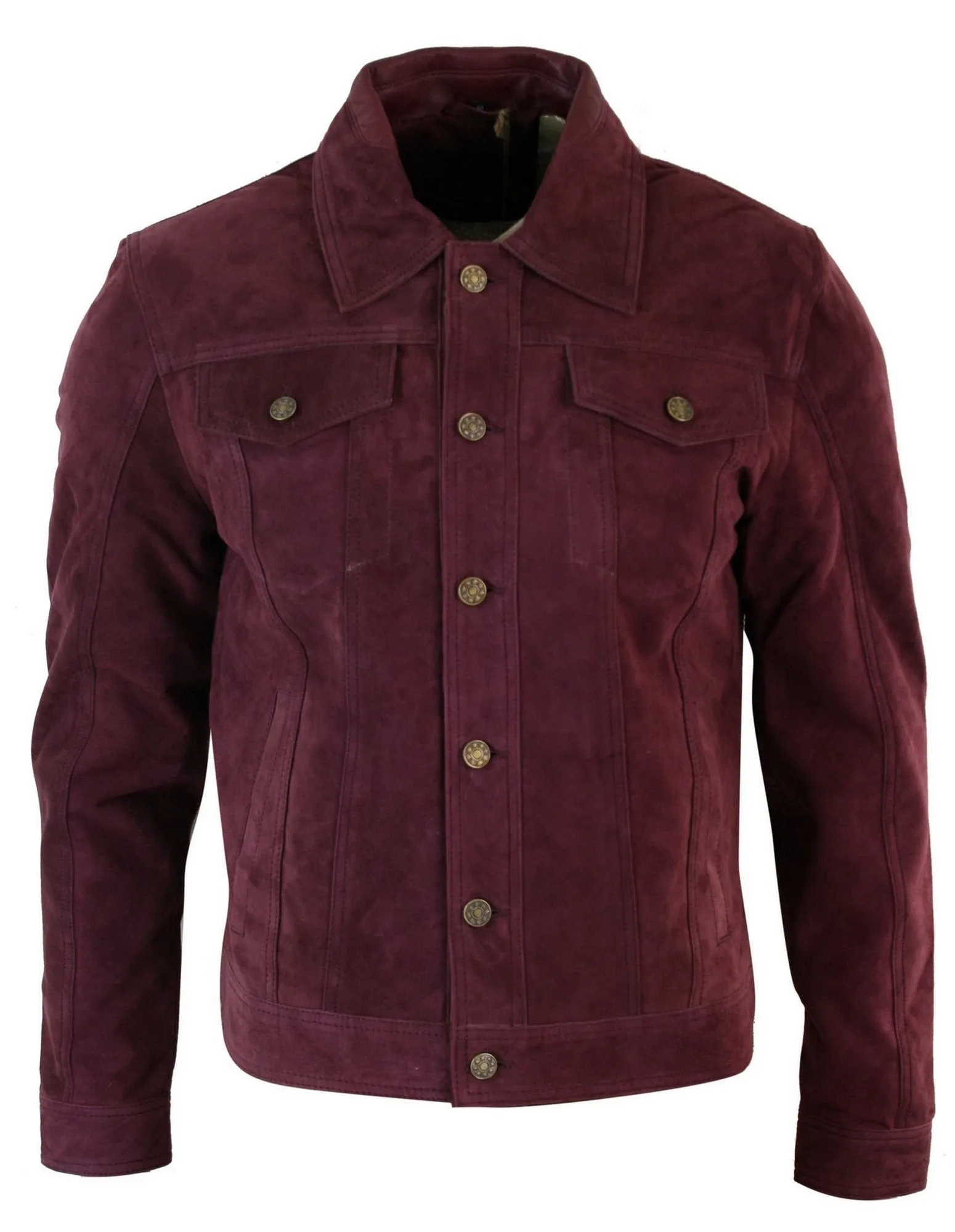 Vintage Denim Retro Suede Leather Jacket