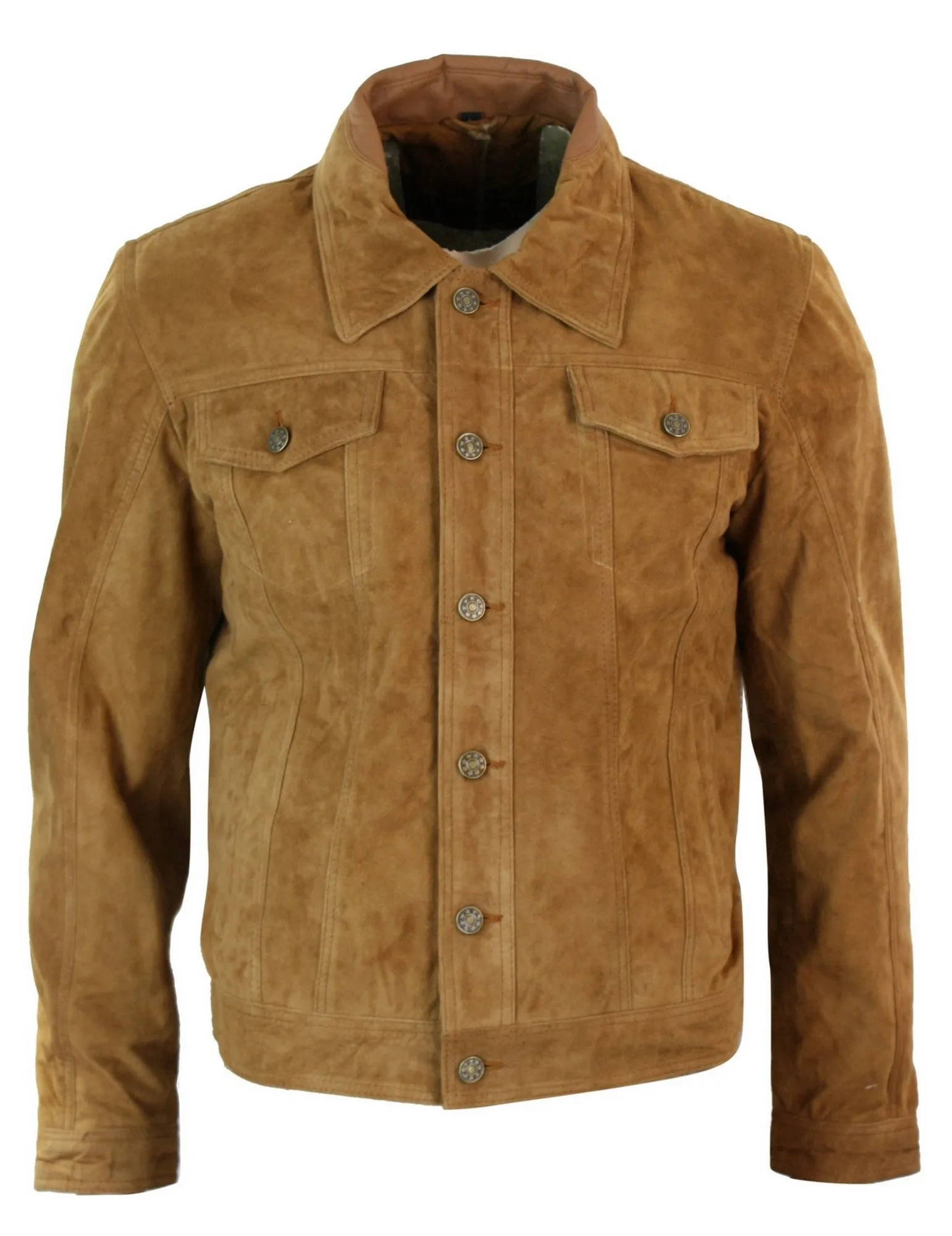 Vintage Denim Retro Suede Leather Jacket