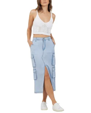 Vintage Havana Split Front Midi Skirt