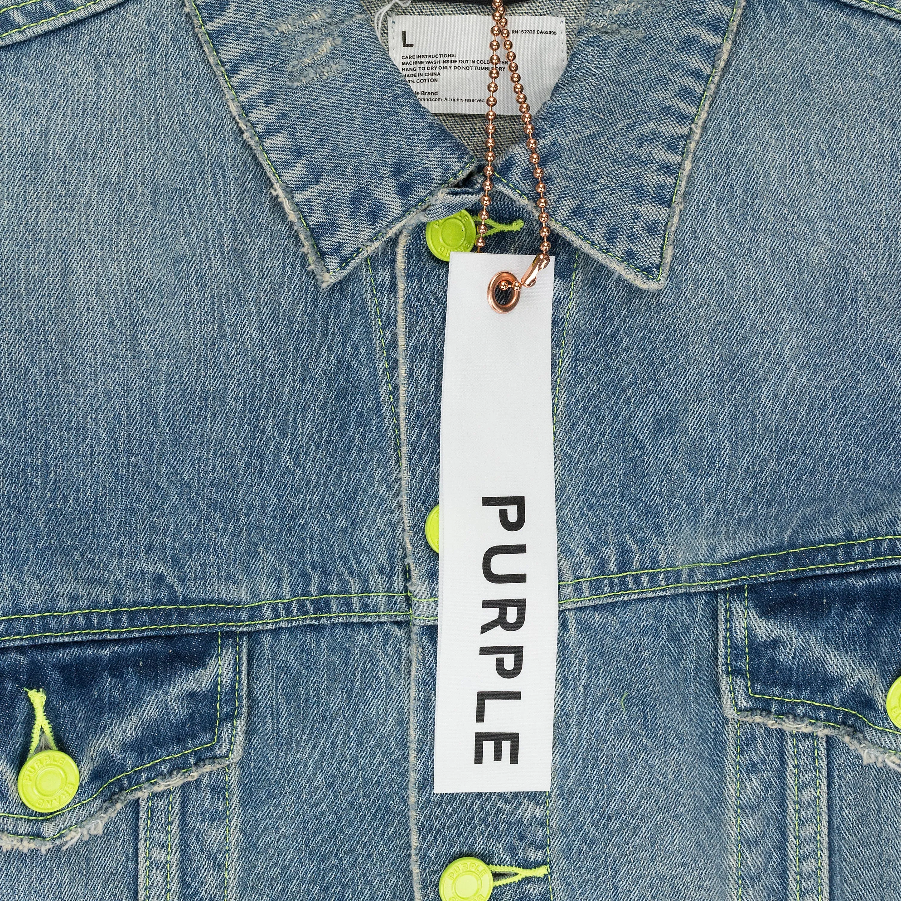 VINTAGE LIGHT NEON POP OVERSIZED JEAN JACKET Indigo DENIM JACKETS