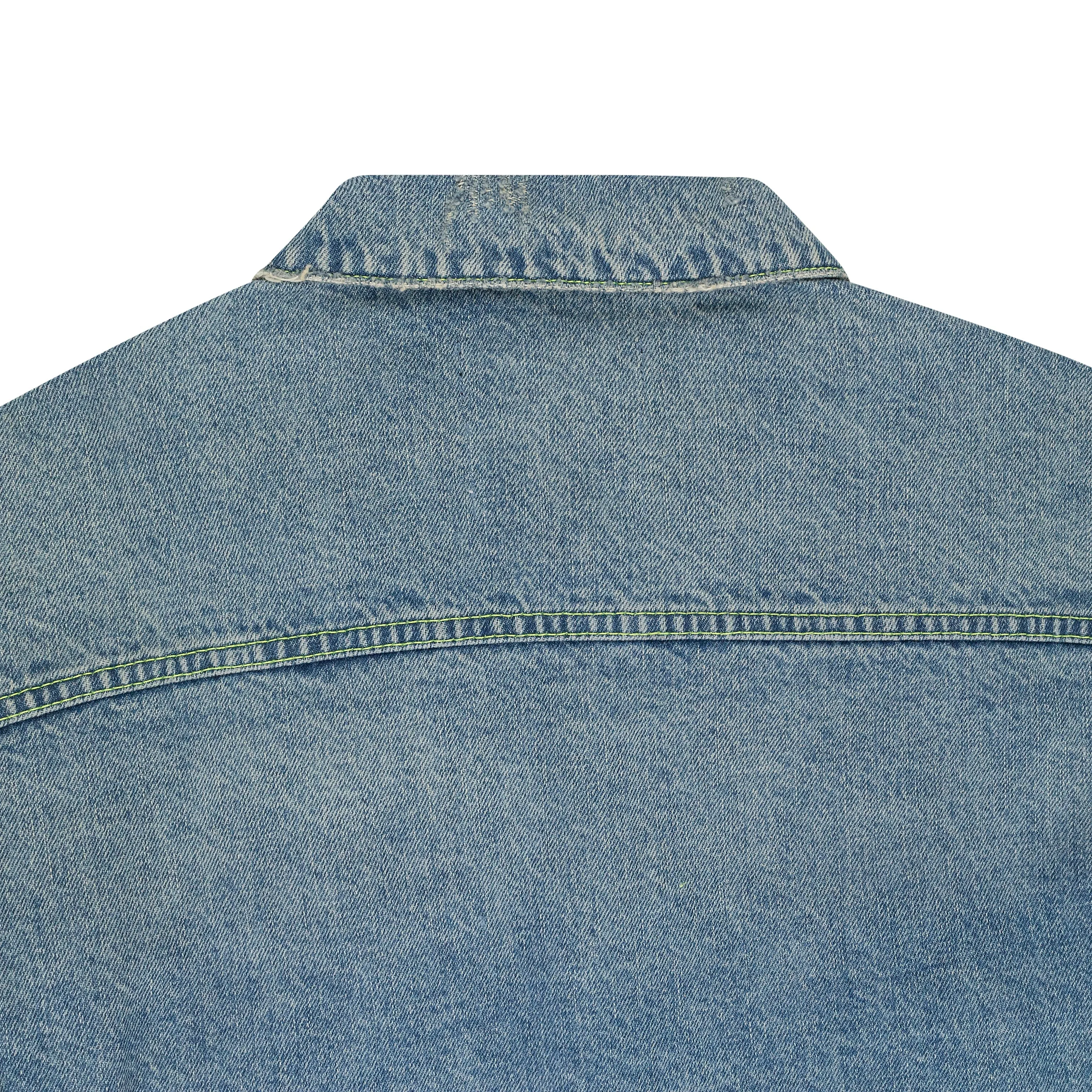 VINTAGE LIGHT NEON POP OVERSIZED JEAN JACKET Indigo DENIM JACKETS
