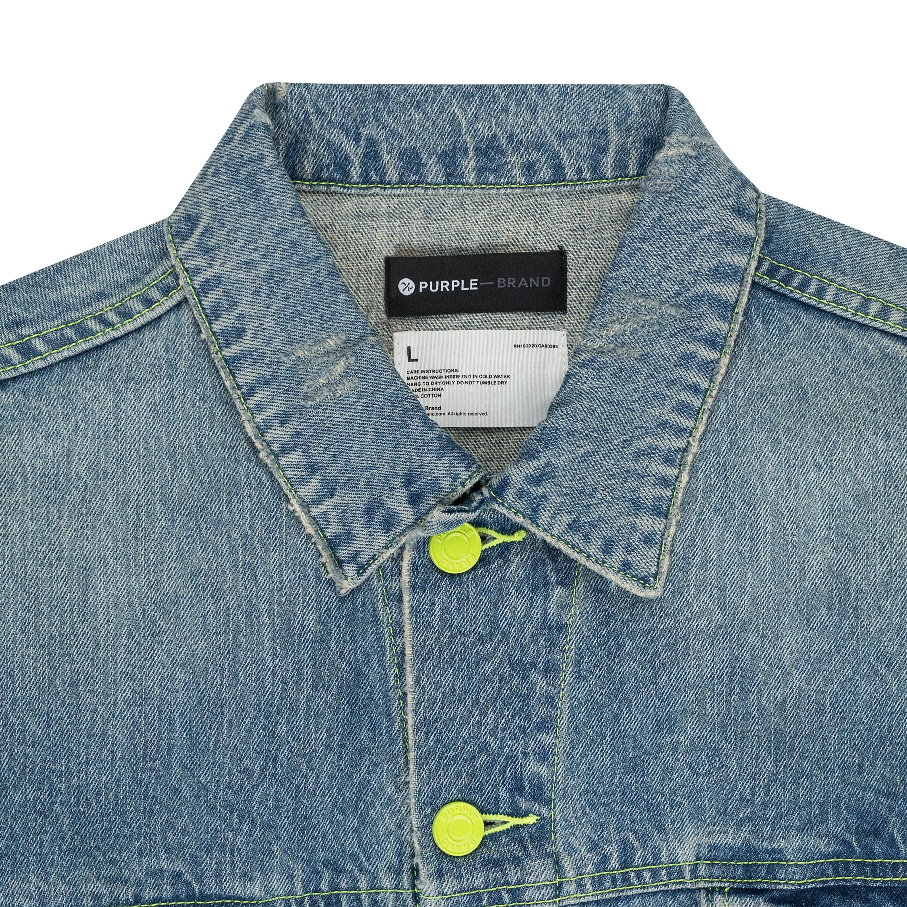 VINTAGE LIGHT NEON POP OVERSIZED JEAN JACKET Indigo DENIM JACKETS