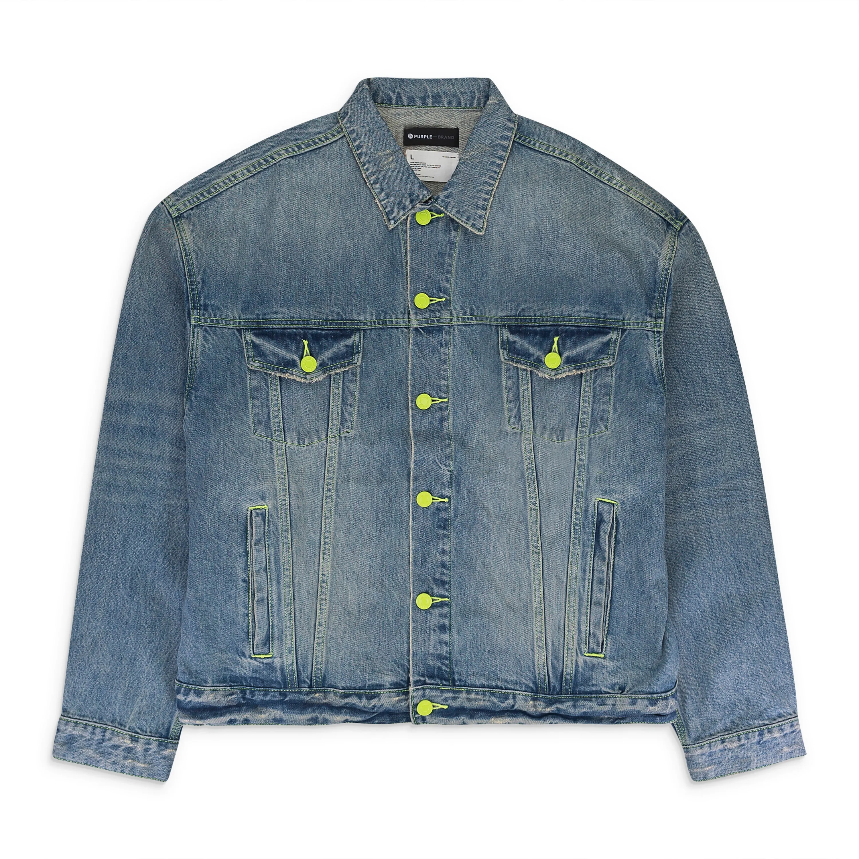 VINTAGE LIGHT NEON POP OVERSIZED JEAN JACKET Indigo DENIM JACKETS
