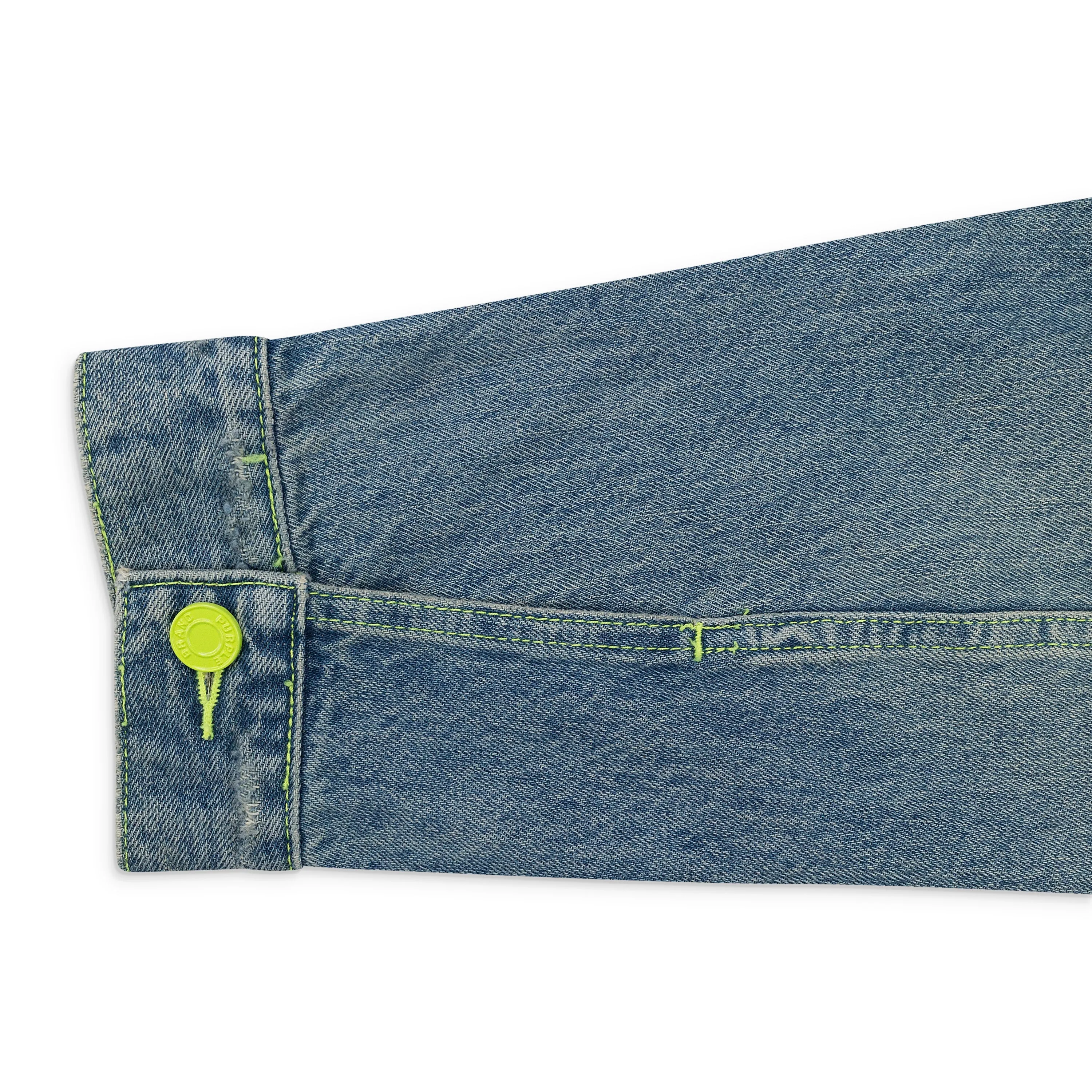 VINTAGE LIGHT NEON POP OVERSIZED JEAN JACKET Indigo DENIM JACKETS