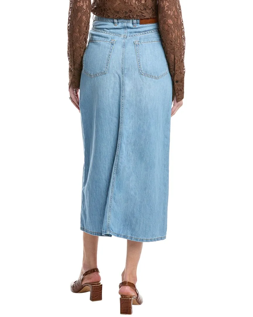 Weekend Max Mara Gelada Linen-Blend Midi Skirt
