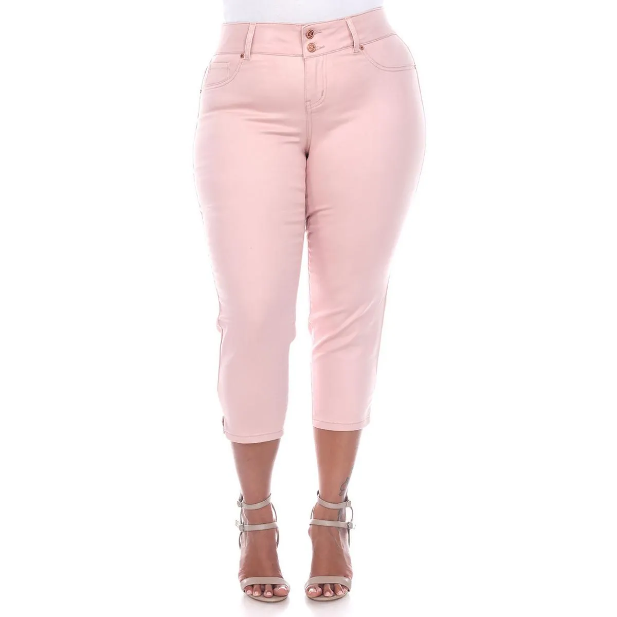 White Mark Womens Cropped Denim Capri Jeans