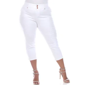 White Mark Womens Cropped Denim Capri Jeans