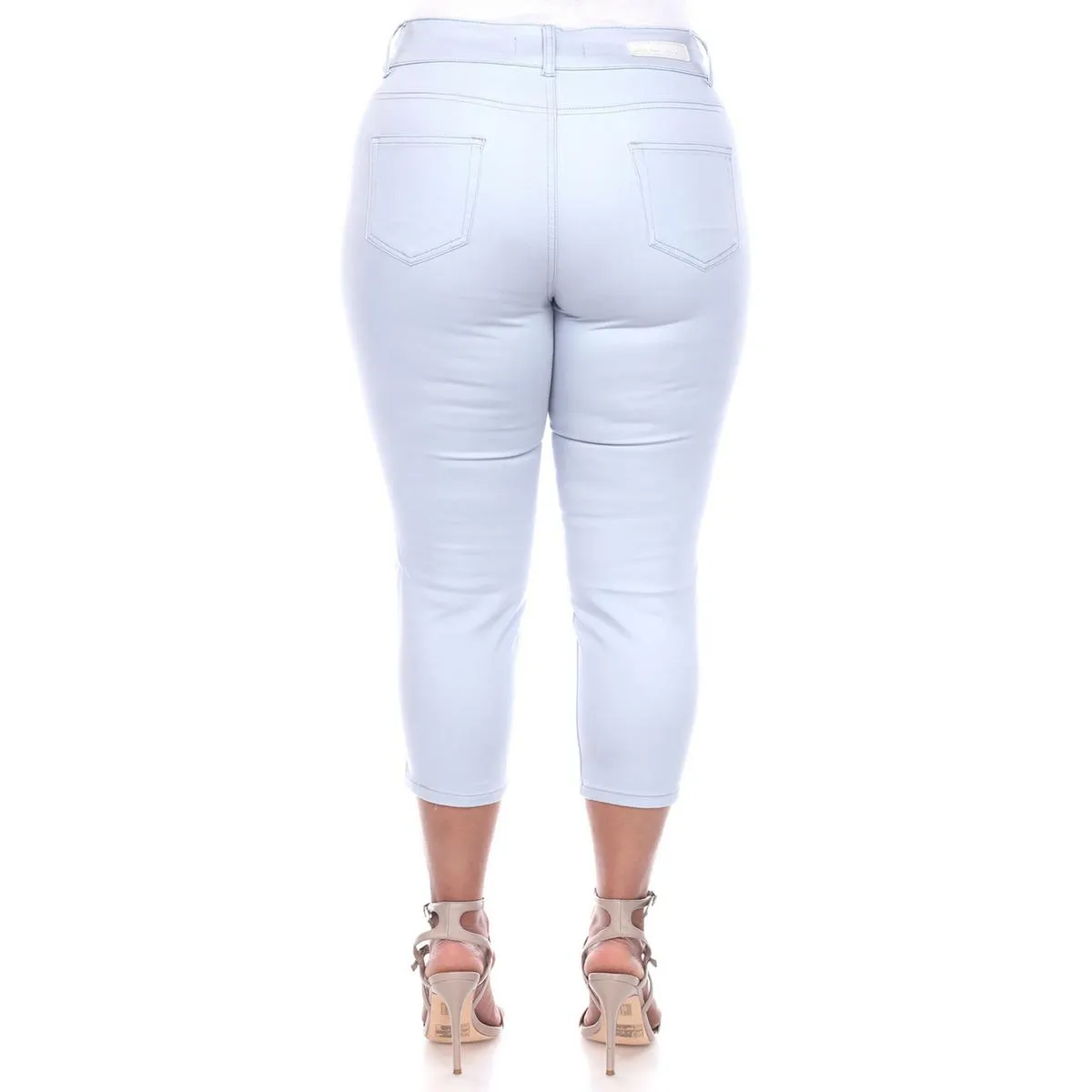 White Mark Womens Cropped Denim Capri Jeans