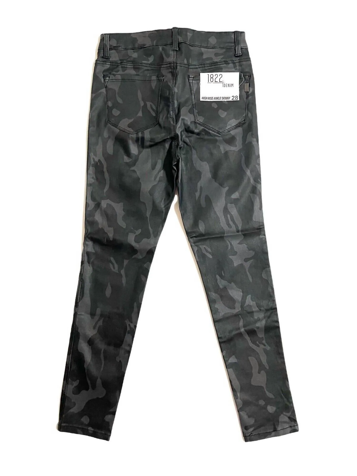Women's Camo Coated Skinny Ankle Jeans In Gray