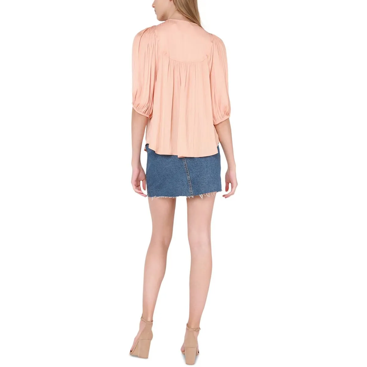 Womens Mini Button Front Denim Skirt