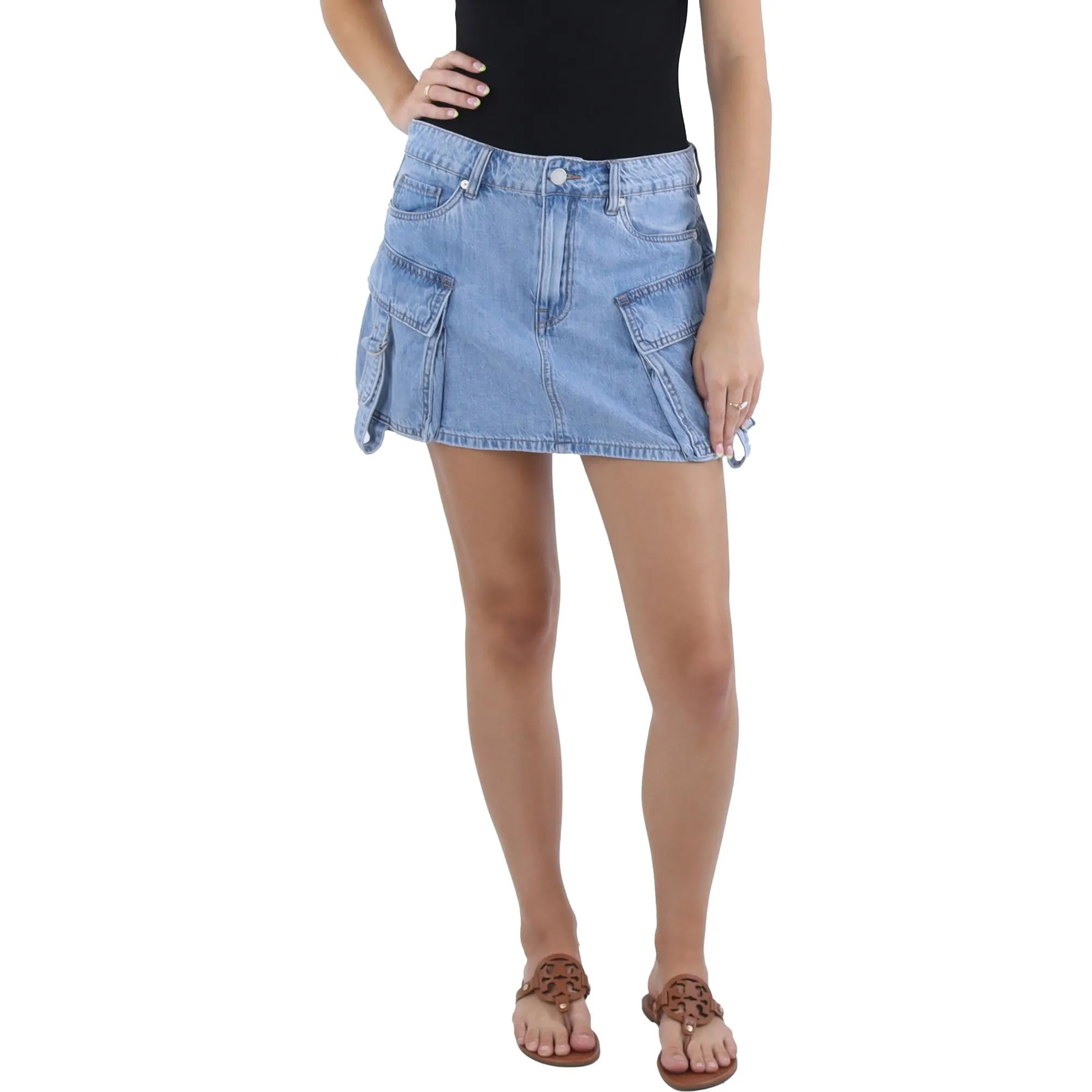 Womens Mini Short Denim Skirt