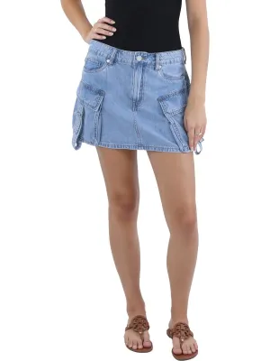 Womens Mini Short Denim Skirt