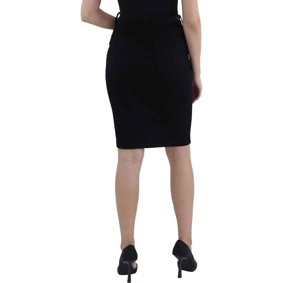 Womens Pencil Above Knee Denim Skirt