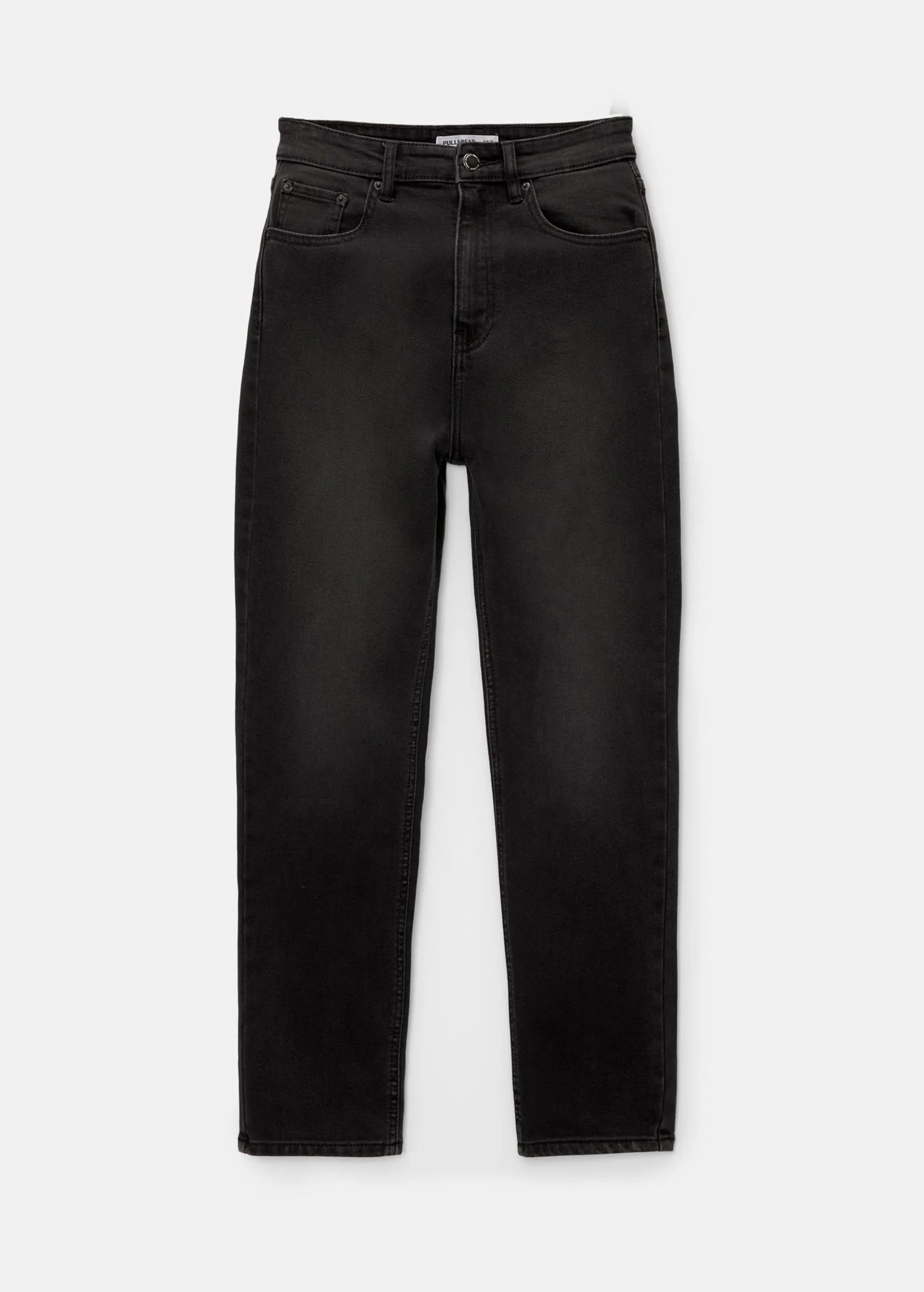Women's Plain Mom Jeans,Grey
